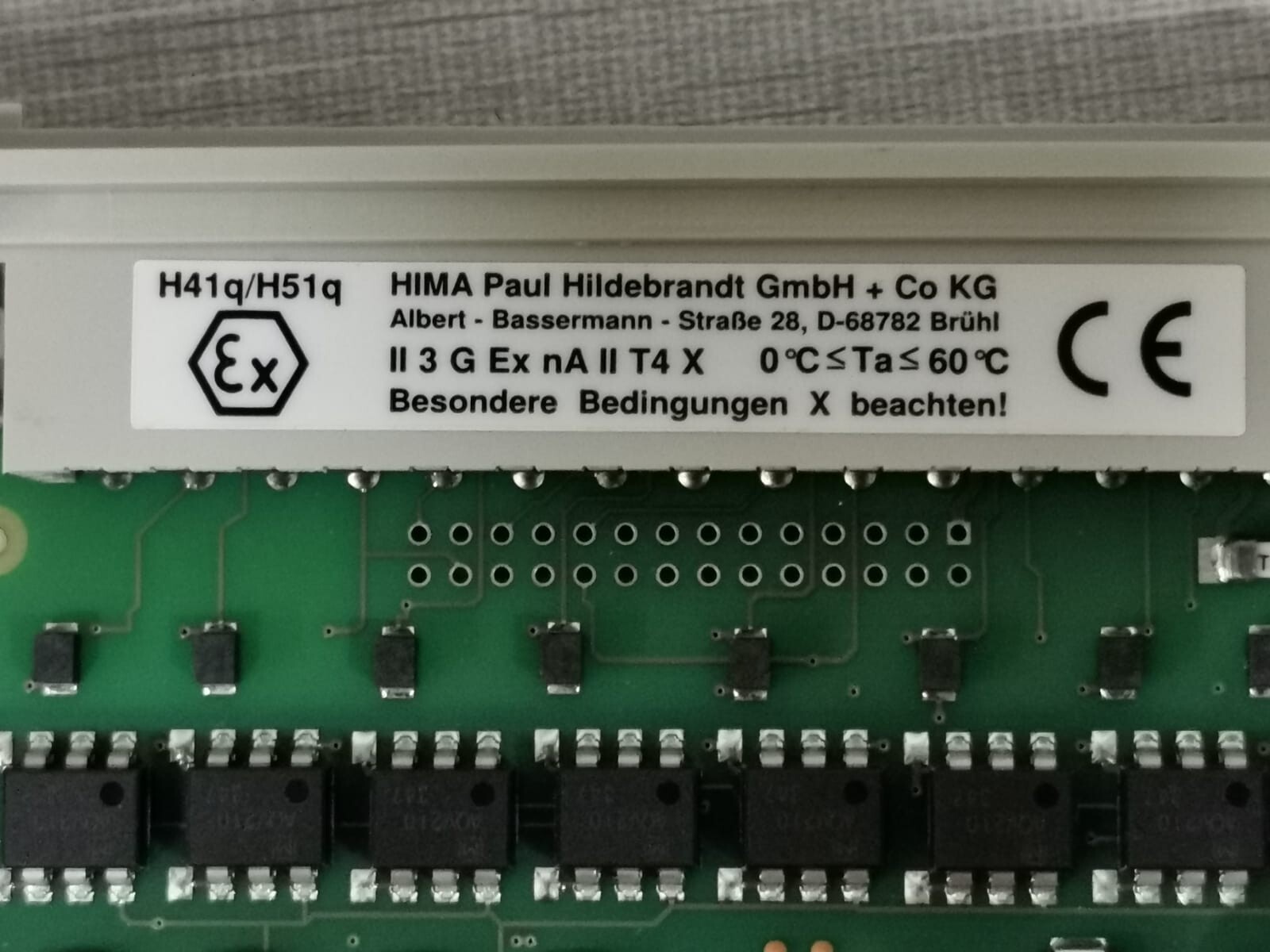 HIMA REV-02 HIMA F 6217 ANALOG INPUT MODULE 984621702 REV 02 5
