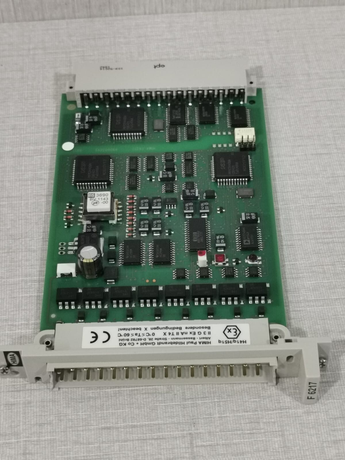 HIMA REV-02 HIMA F 6217 ANALOG INPUT MODULE 984621702 REV 02 6