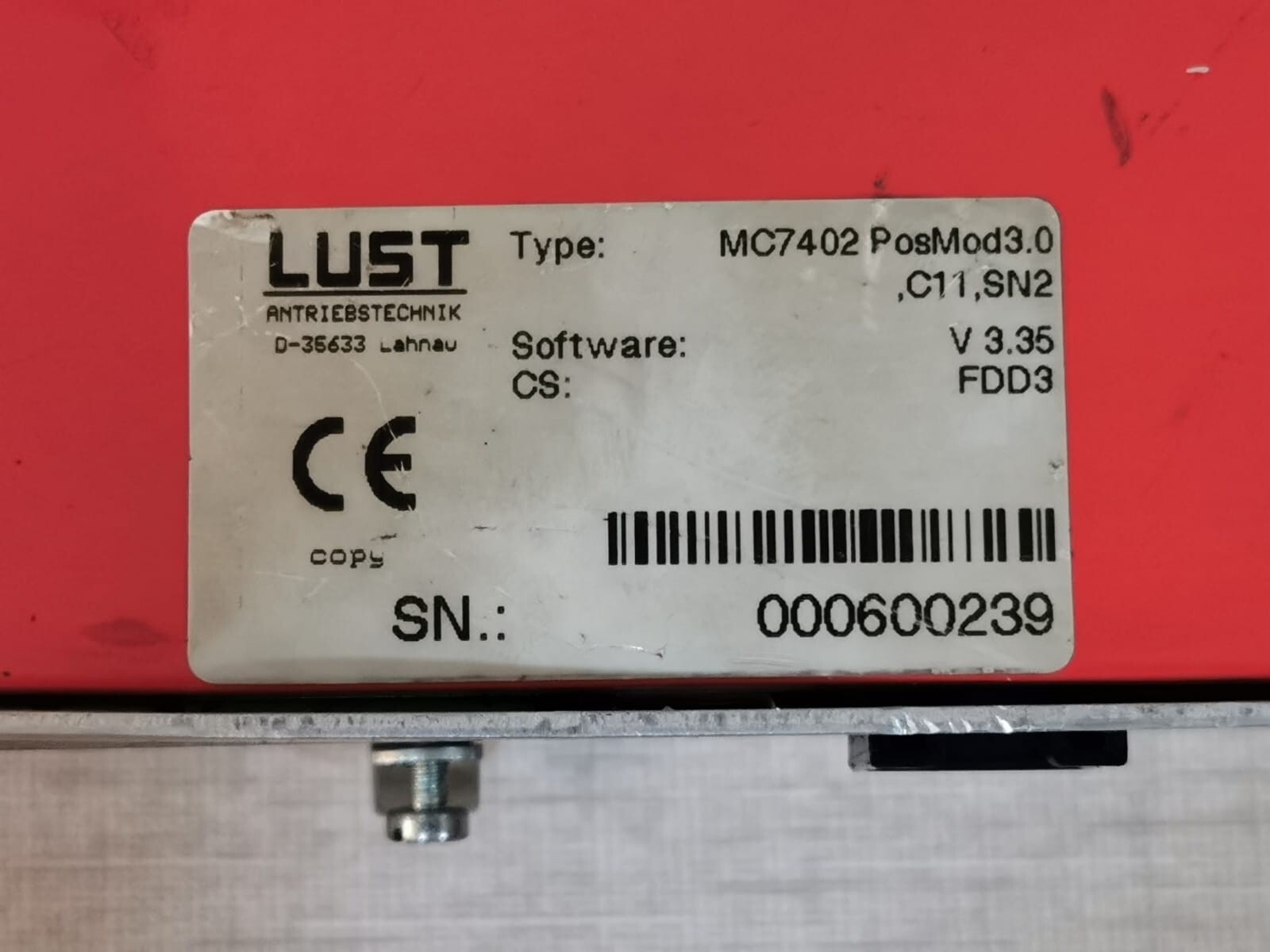 LUST MC7402 LUST MC7402 POSMOD3.0 Servo Drive & DENTS 6