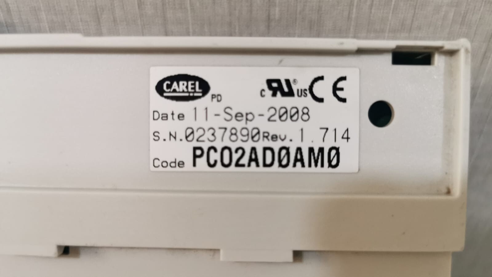 CAREL PCO2AD0AM0 CAREL /AIREDALE PCO2AD0AM0 REV.1.714 CONTROLLER 6