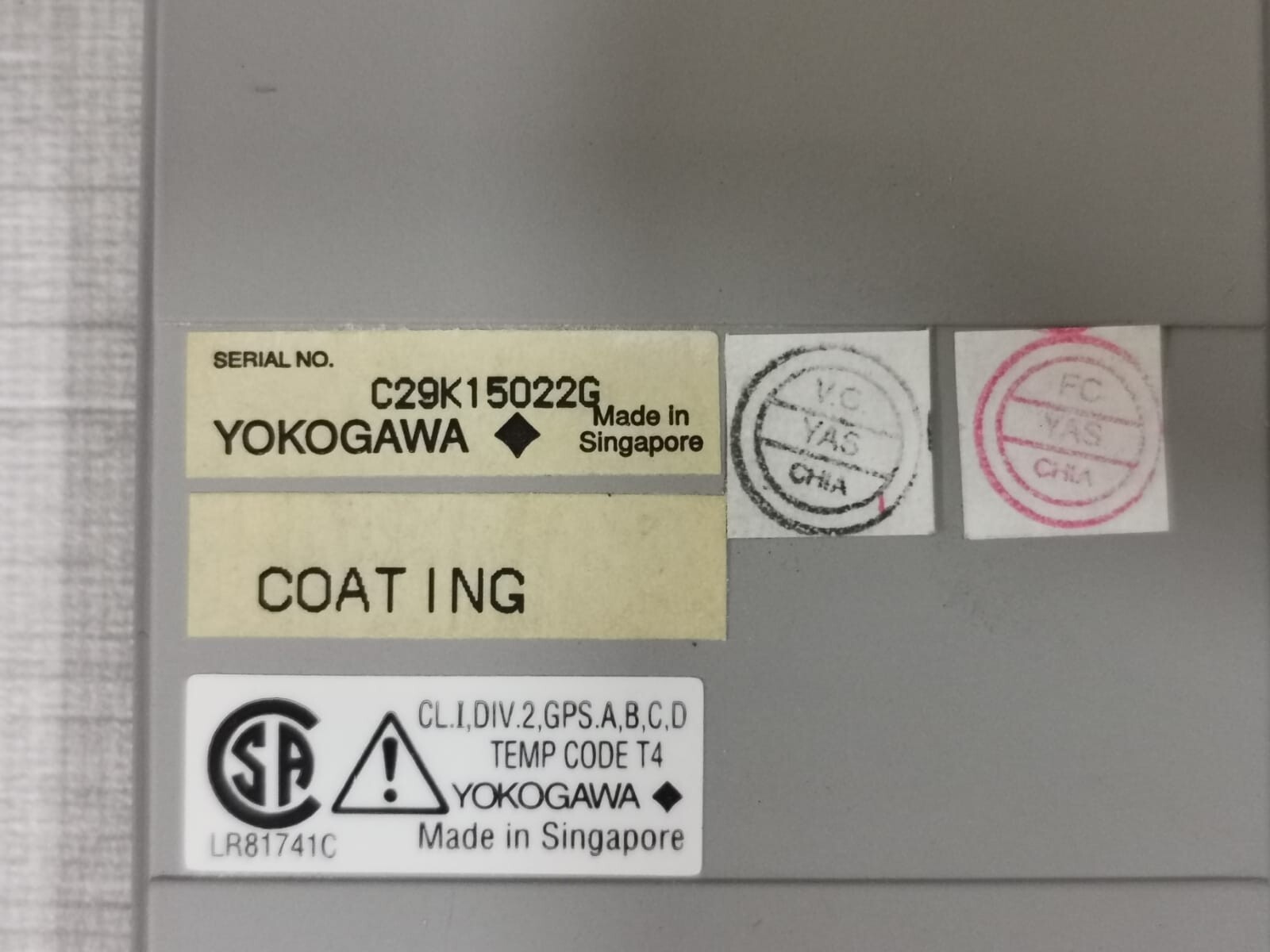 Yokogawa AAM10 Yokogawa AAM10 Style S1 Analog Input Module 4