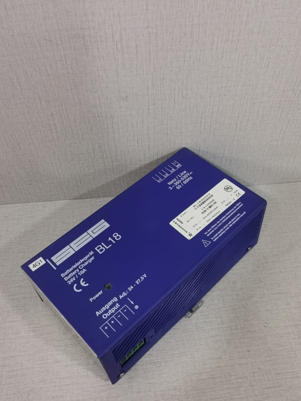 WOODWARD BL1840024 WOODWARD SEG BL18/BL1840024 -3X400VAC | IN 1.5A MOD.2 BATTERY CHARGER 8