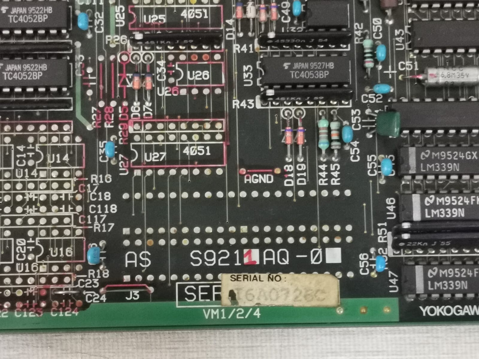 Yokogawa VM1*D/AS-S9211AQ-0 Yokogawa VM1*D PLC Module Multipoint Analog I/O Card VM1*D Board AS-S9211AQ-0 4