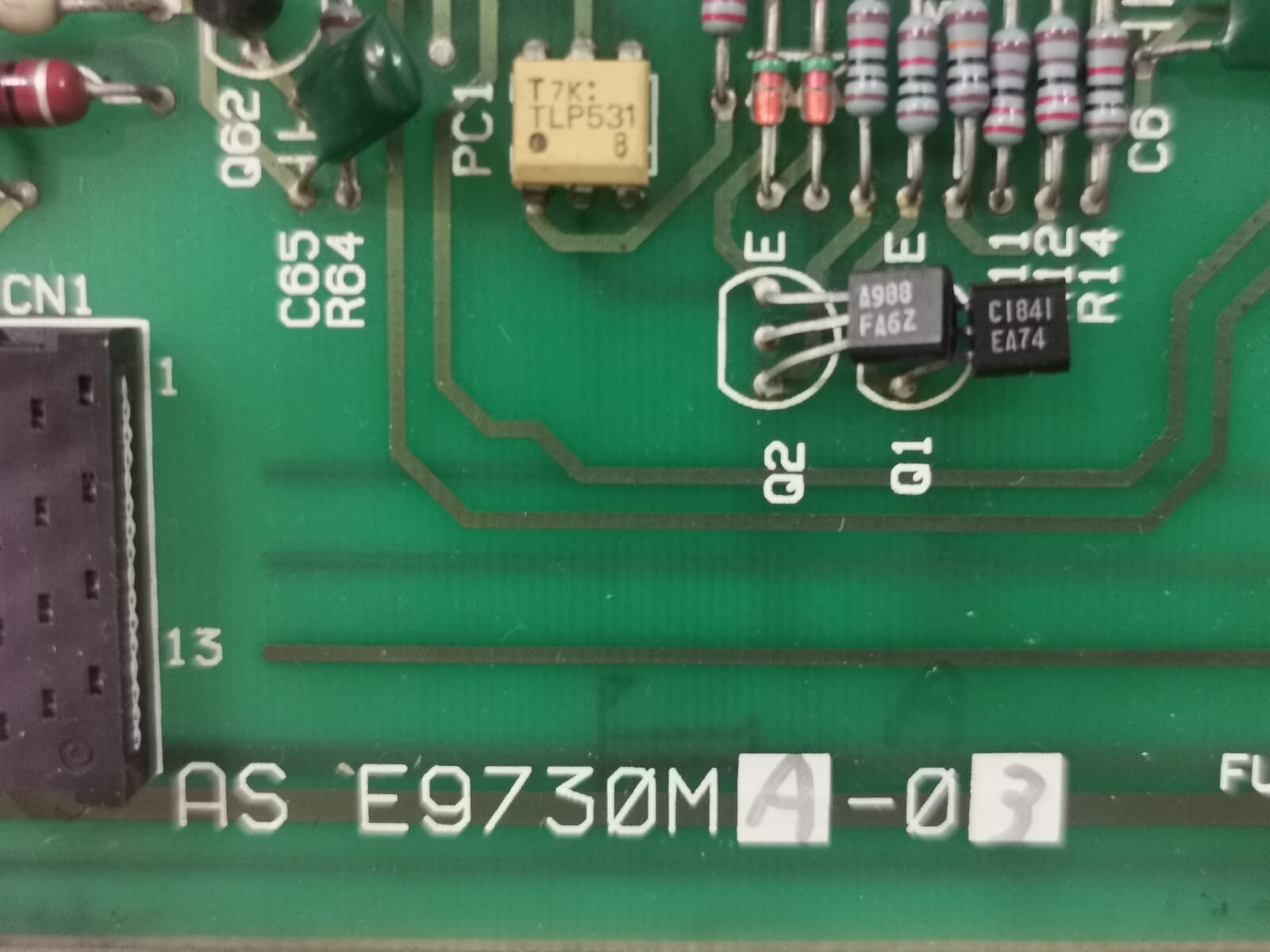 Yokogawa E9730MA-03 / E9730MP-02 YOKOGAWA CP1*A AS E9730MA-03 / E9730MP-02 INTERFACE MODULLE CARD 4