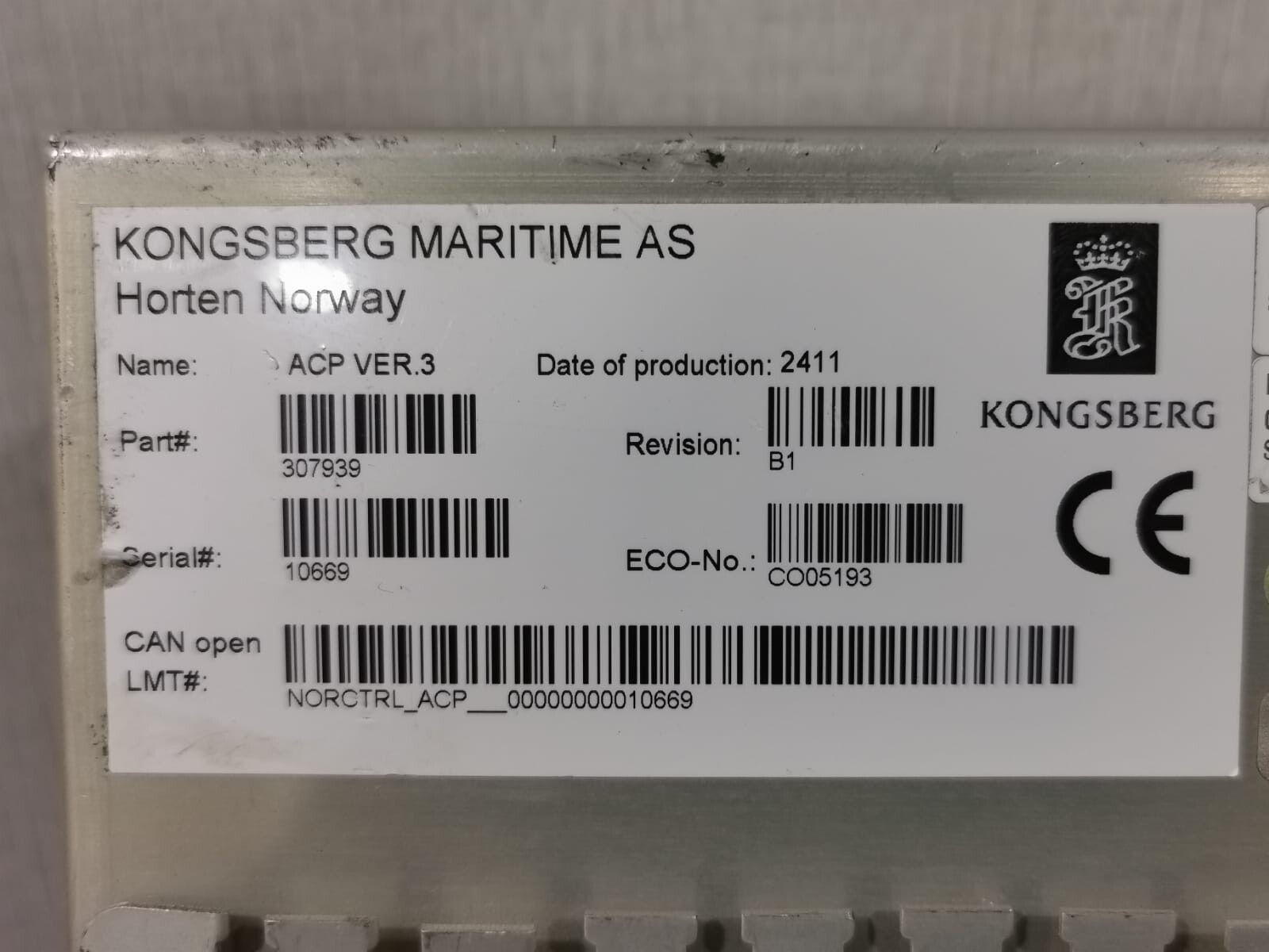 Kongsberg KONGSBERG Kongsberg Autochief C20 PROPULSION CONTROL SYSTEM ACP Ver 3 Rev B1 6
