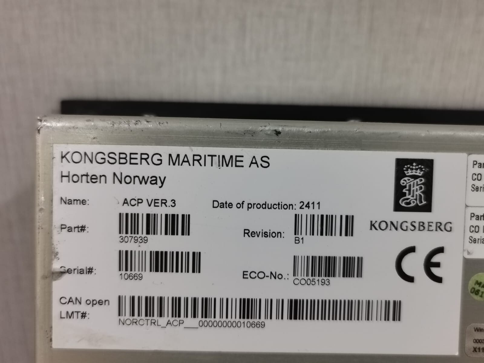 Kongsberg KONGSBERG Kongsberg Autochief C20 PROPULSION CONTROL SYSTEM ACP Ver 3 Rev B1 7