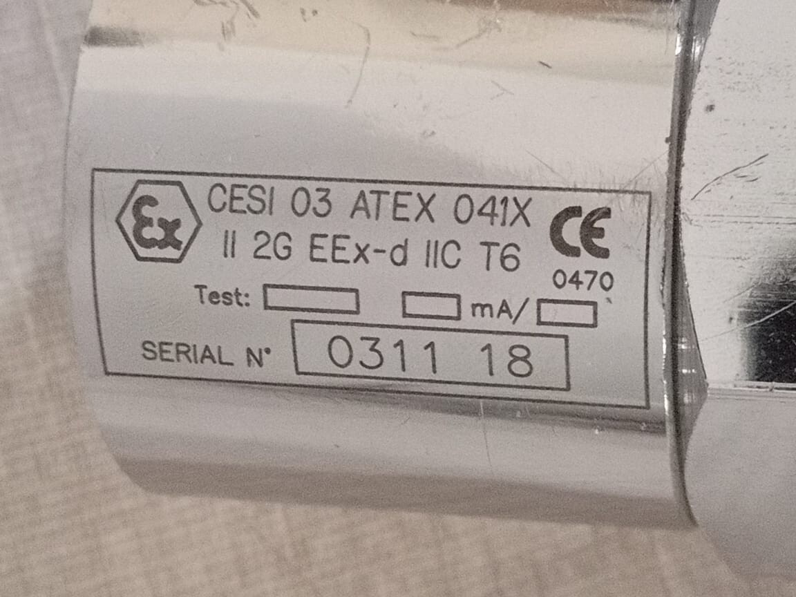 OGGIONI CESI 03 ATEX 041X II 2G EEx-d IIC T6 OGGIONI RAS-DY GAS SENSOR CESI 03 ATEX 041X II 2G EEx-d IIC T6 8