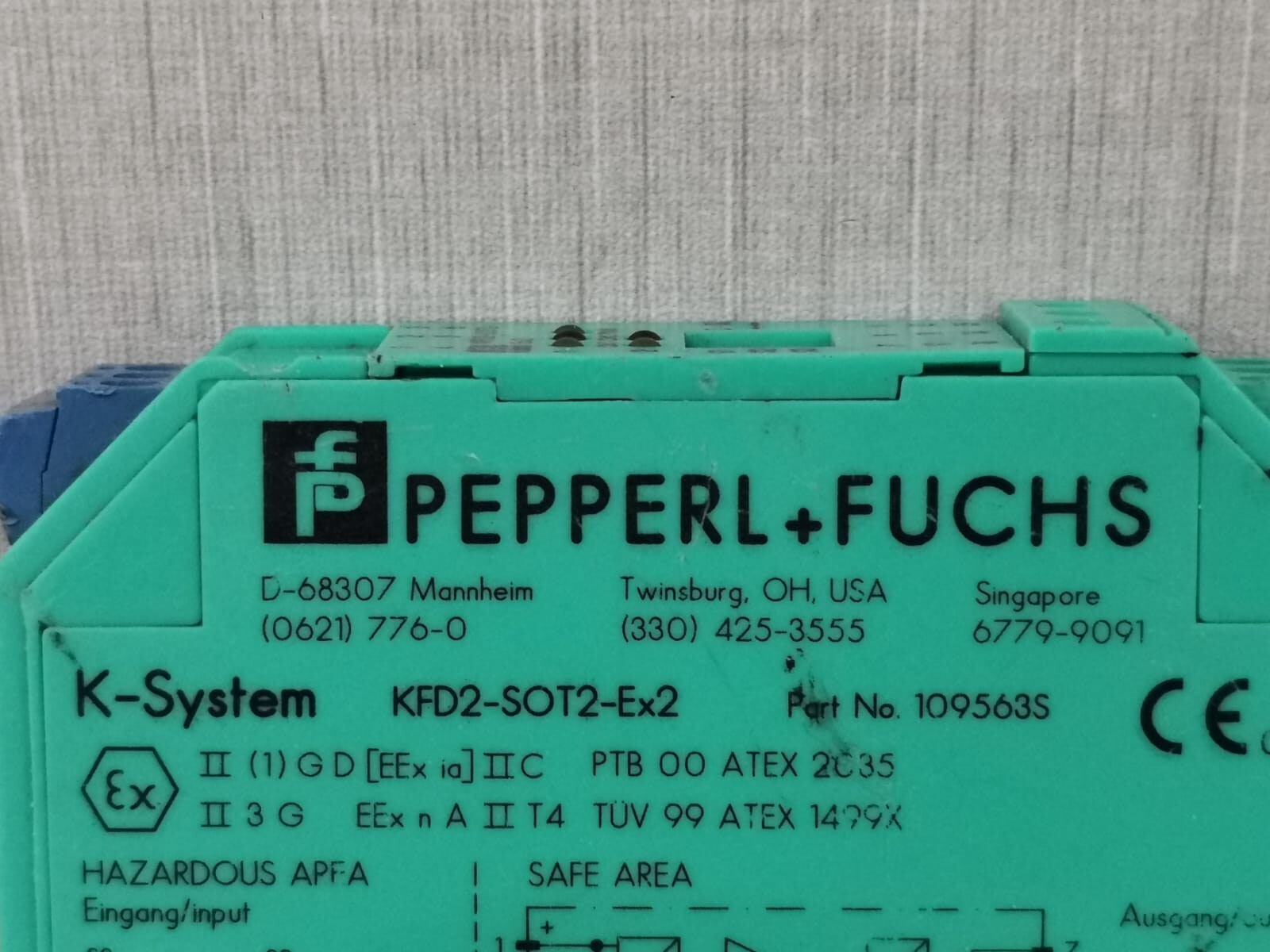 Pepperl+Fuchs KFD2-SOT2-EX2 PEPPERL+FUCHS KFD2-SOT2-Ex2 109563s K-SYSTEM SWITCH AMPLIFIER 2