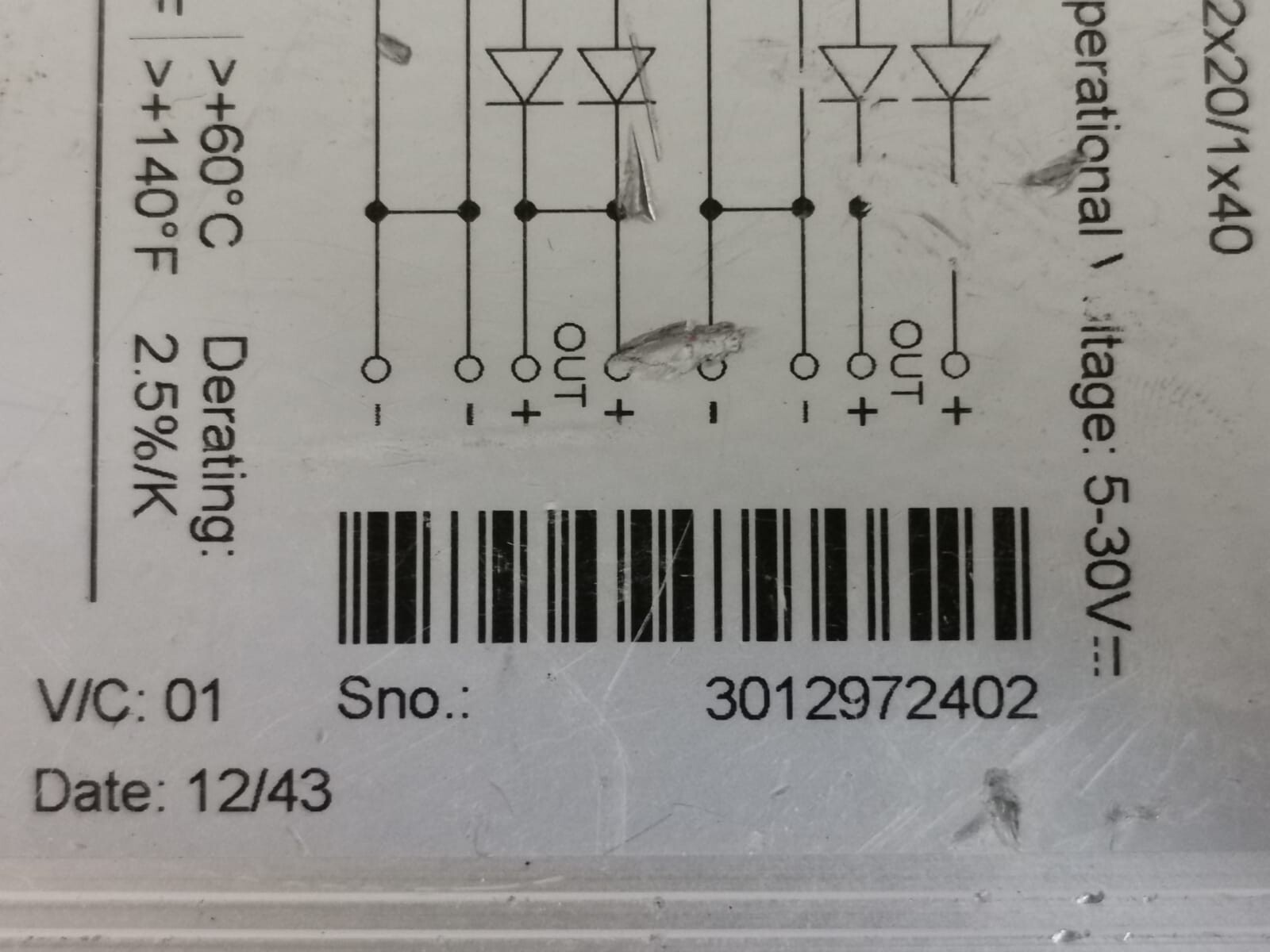 Phoenix Contact DIODE-12 Phoenix Quint-Diode 12-24DC/2 x 20/1 x 4 Power Supply 4