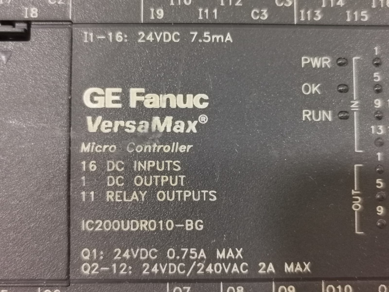 GE IC200UDR010-BG GE Fanuc Versamax IC200UDR010-BG Micro Controller 24VDC/240VAC Module 2