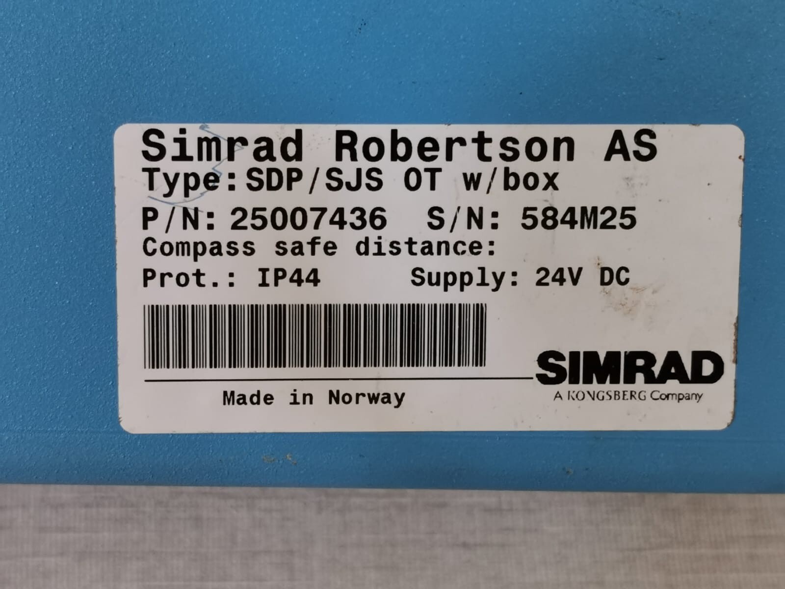 Kongsberg SDP/SJS SIMRAD ROBERTSON AS KONGSBERG SDP/SJS OT | P/N: 25007436 SHIPS MARINE CONTROLLER 2