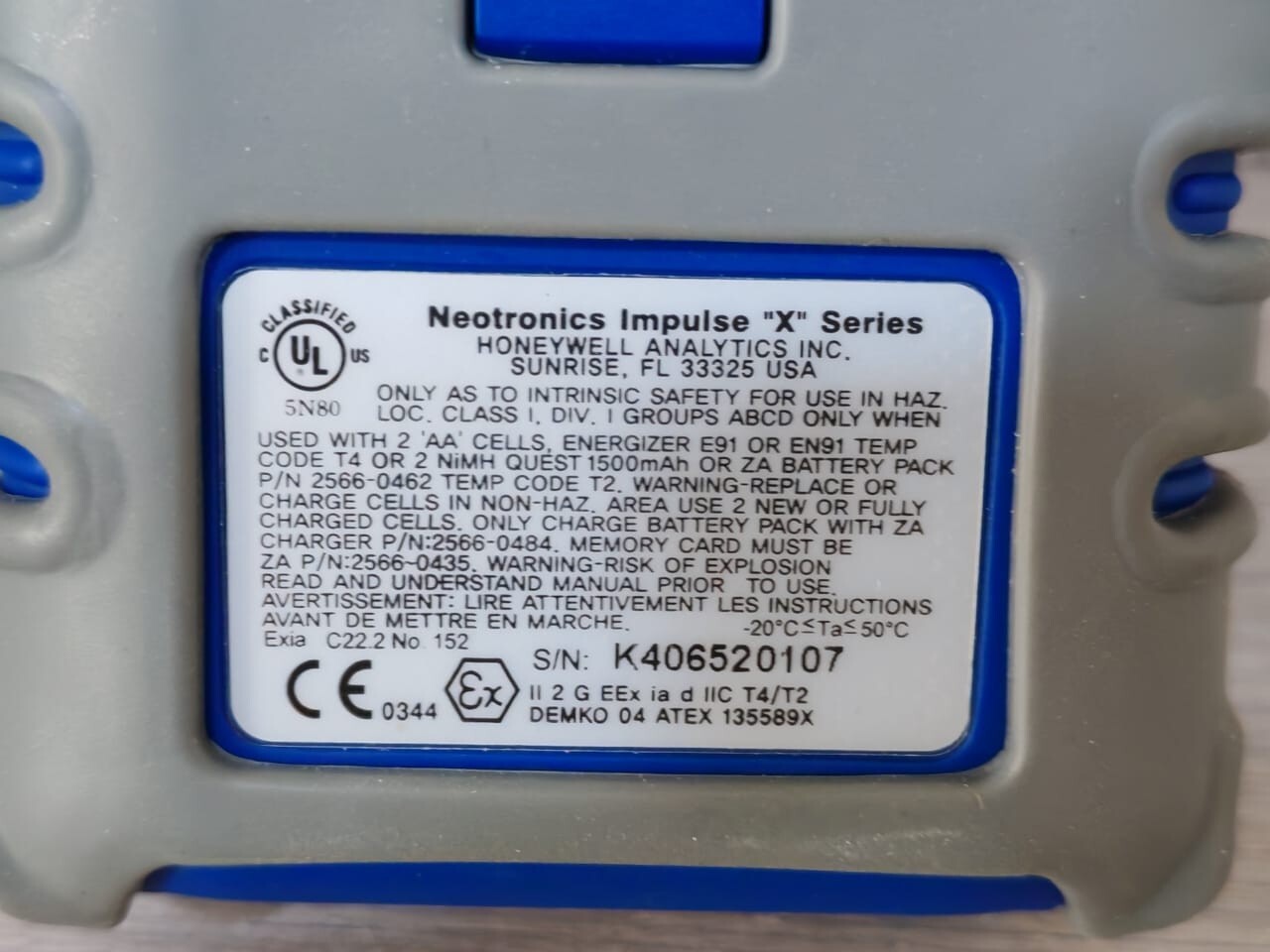 Honeywell MULTI-GAS Honeywell Neotronics Impulse X4 Multi-Gas Detector 2