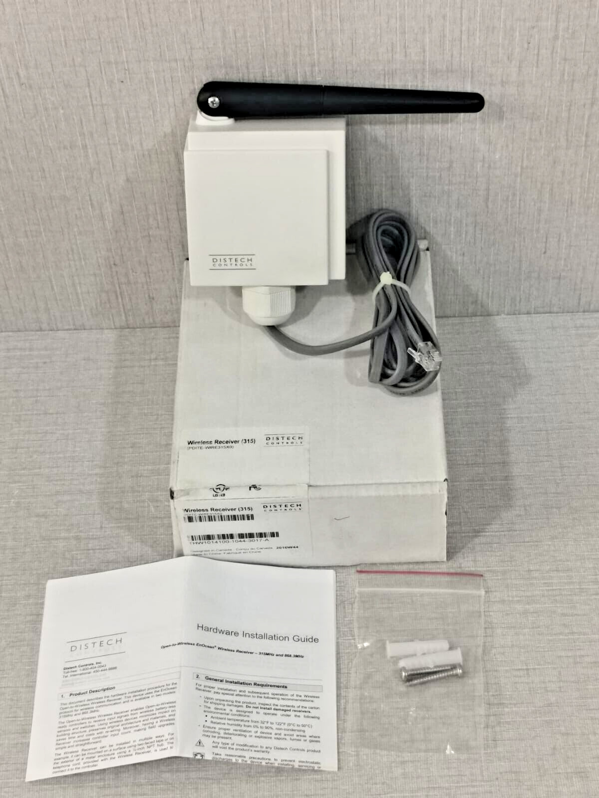 DISTECH CONTROLS PDITE-WIRES315X0 WIRELESS RECEIVER 315