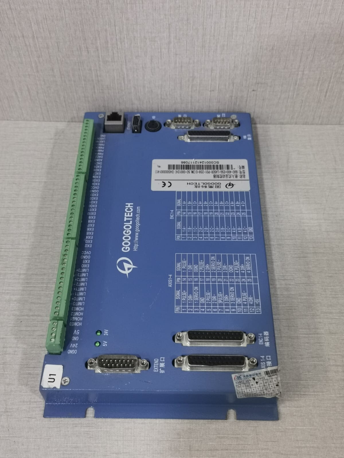 GOOGOLTECH GUC-400-ESG-LASER-P01-256-0 GOOGOLTECH GUC-400-ESG-LASER-P01-256-0 BOARD LASER CONTROLLER 5