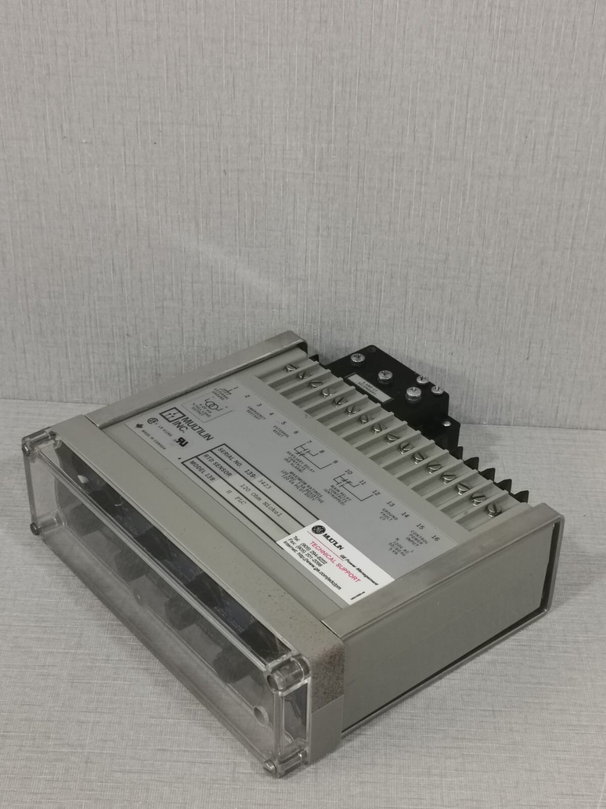 GE 139 H FLC GE MULTILIN 139 H FLC -120 OHM MOTOR PROTECTION RELAY 9