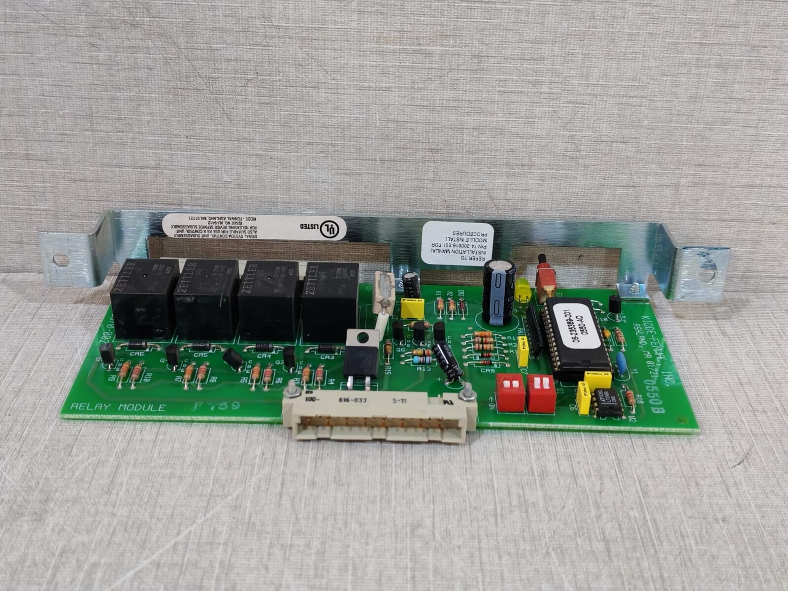 Kidde Fenwal 74-200004-001 Kidde Fenwal 74-200004-001 FIRE ALARM SYSTEM RELAY MODULE PCB CARD 4