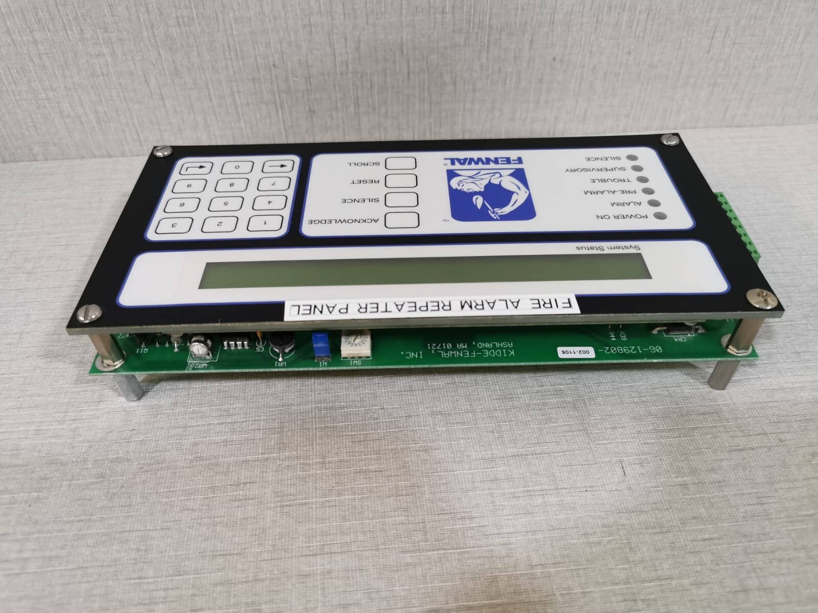 FENWAL Fire Alarm Repeater Panel Display FENWAL Fire Alarm Repeater Panel Display with Board 5