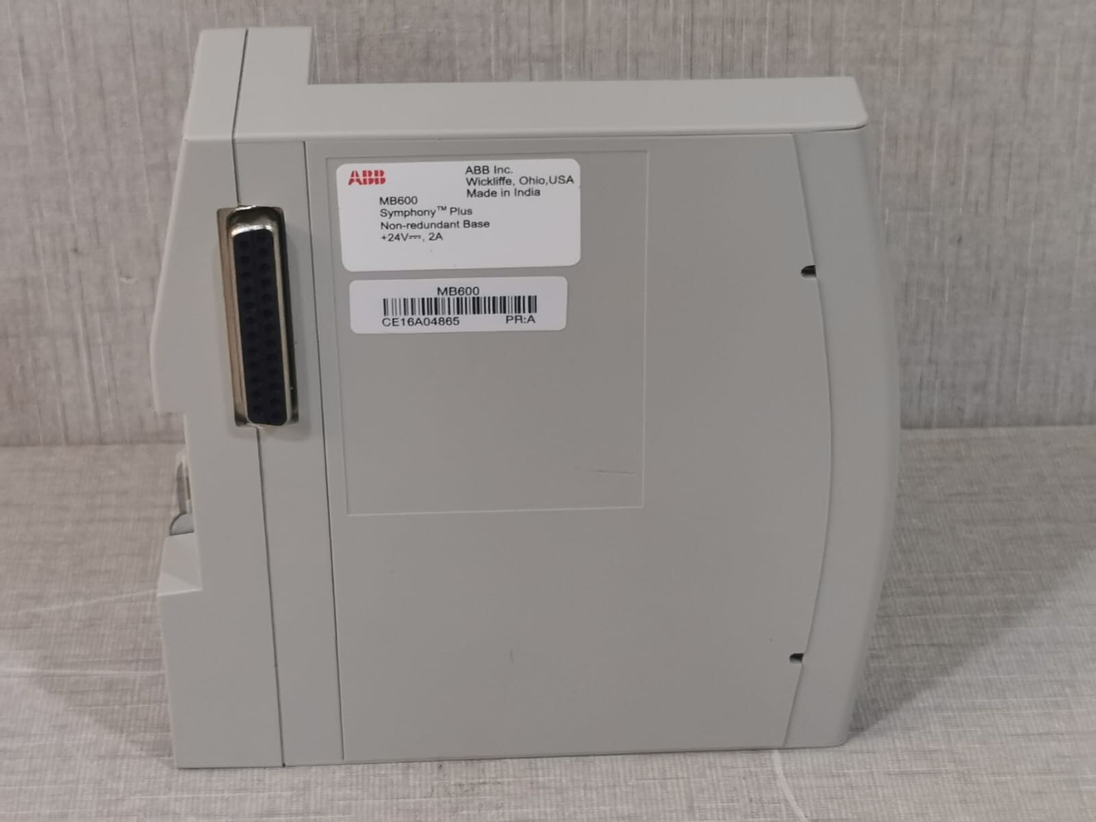 ABB MB600 ABB MB600 Symphony Plus Non-Redundant Base 24V 3