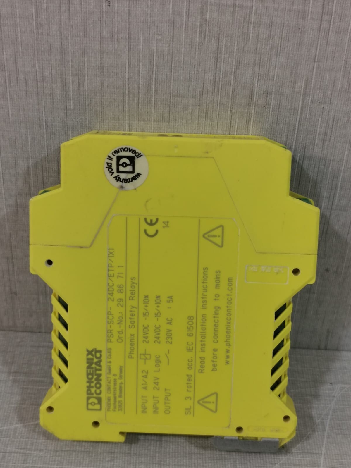 Phoenix Contact PSR-ETP PHOENIX CONTACT PSR-ETP/ PSR-SCP- 24DC/ETP/1X1 SAFETY RELAYS 4
