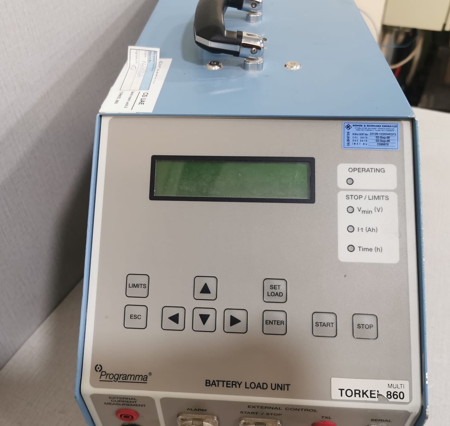 GE TORKEL 860 Programma TORKEL 860 Multi Battery Load Unit Battery Test- TREID & TESTED 8