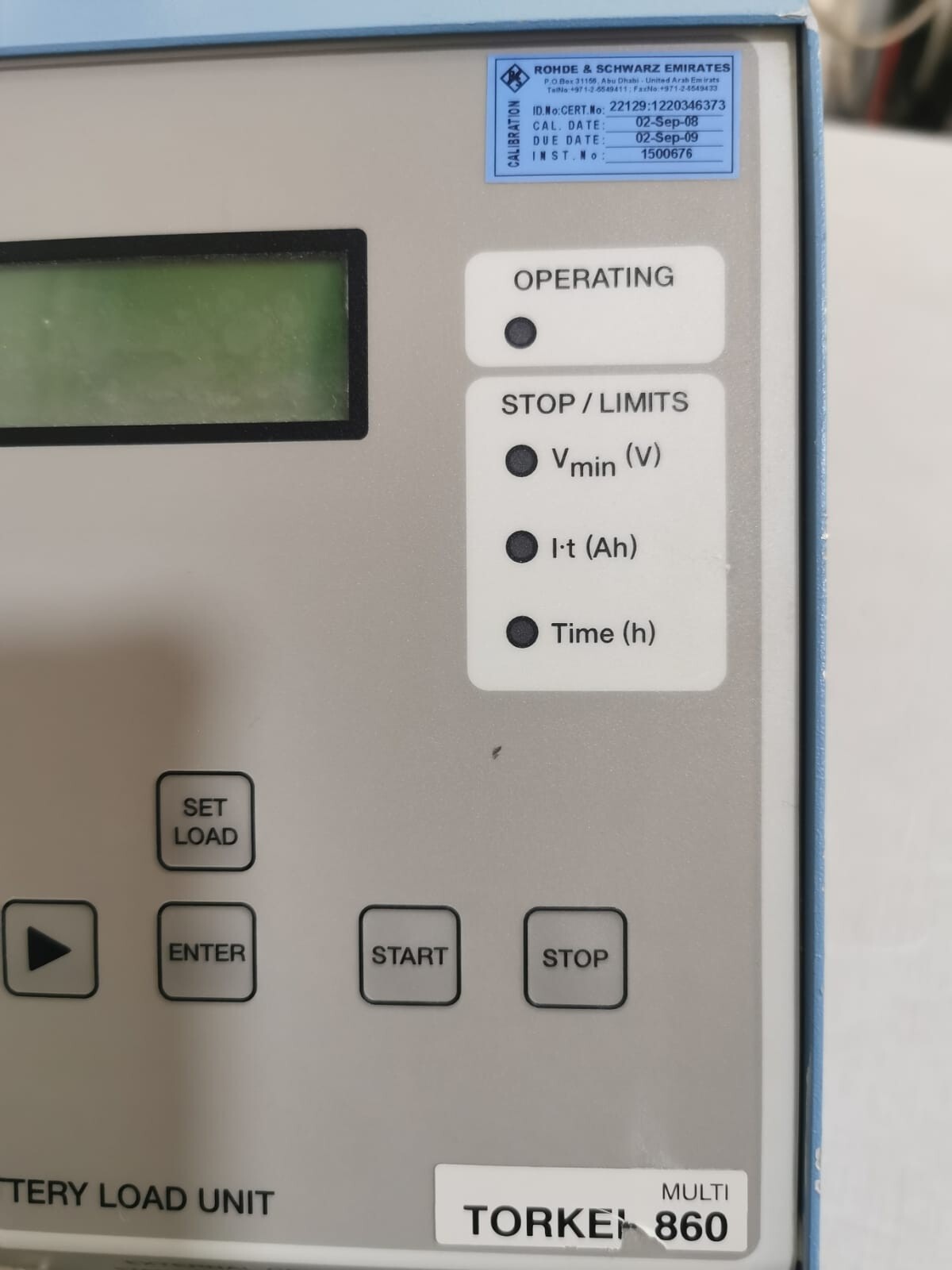 GE TORKEL 860 Programma TORKEL 860 Multi Battery Load Unit Battery Test- TREID & TESTED 9