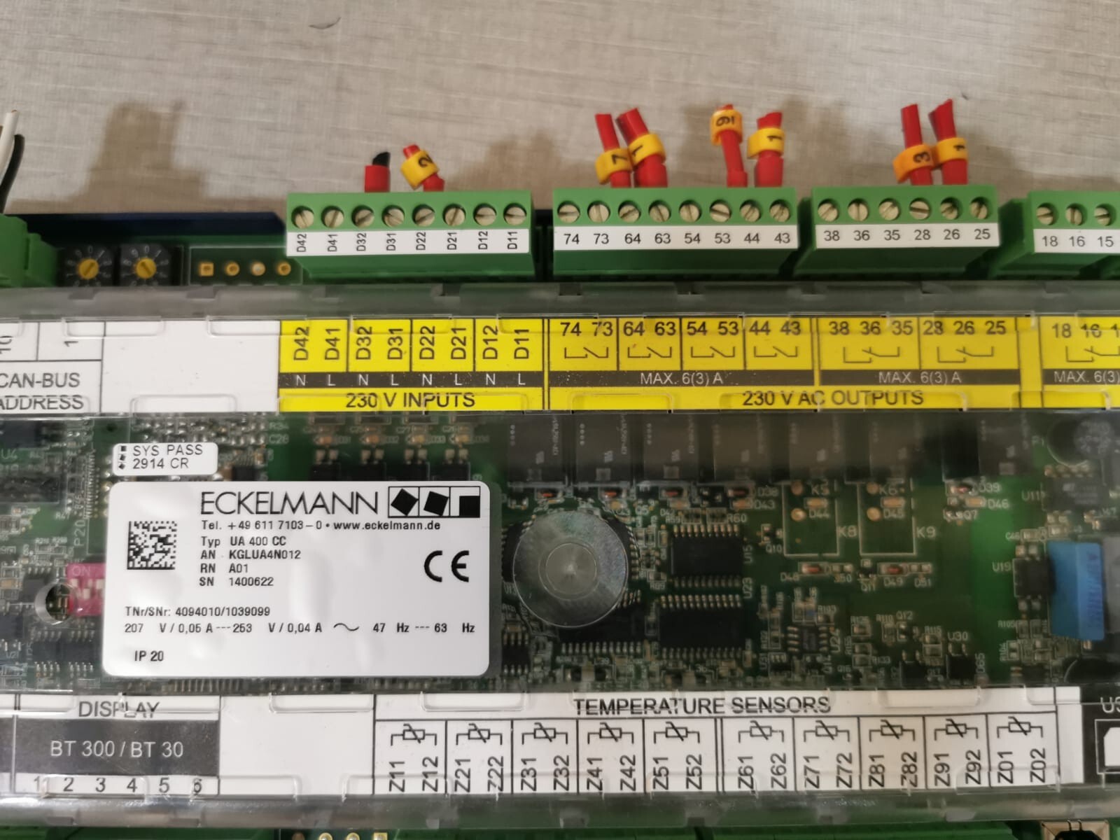 ECKELMANN UA 400 CC Eckelmann UA 400 CC Cold Storage Controller UA400CC 3