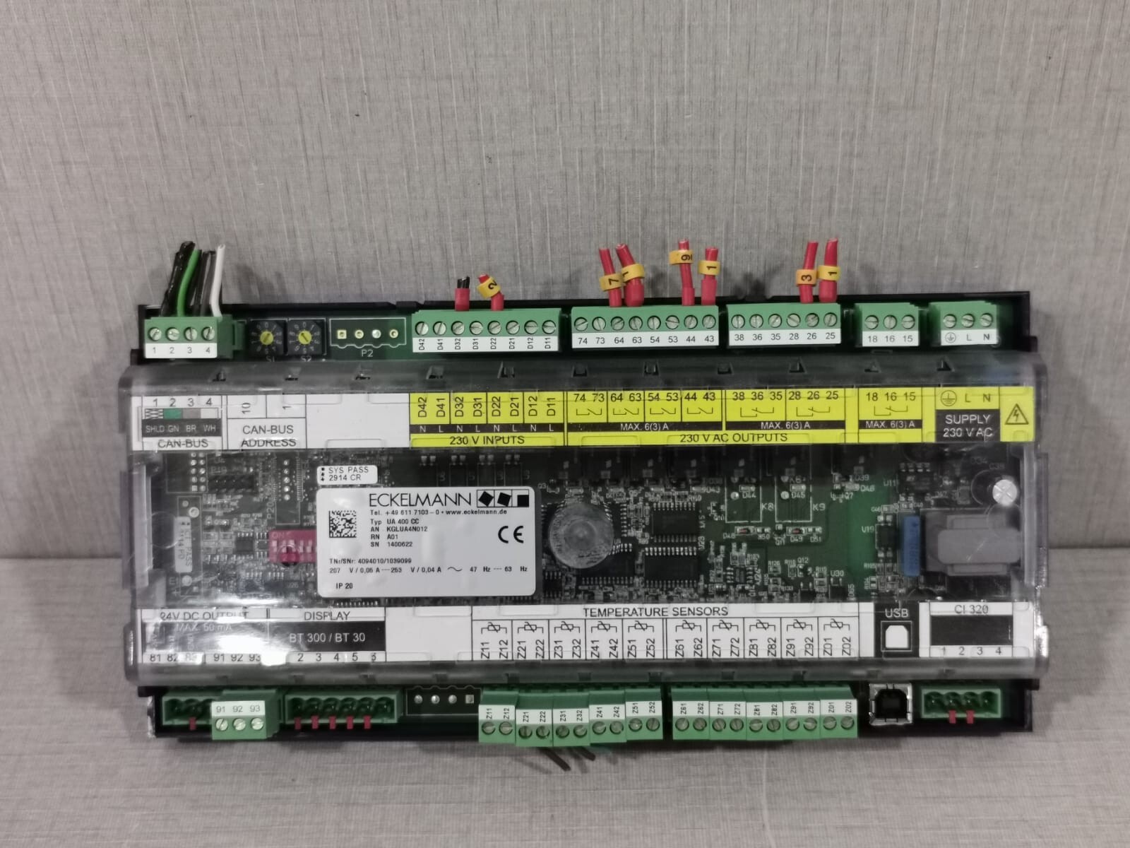 ECKELMANN UA 400 CC Eckelmann UA 400 CC Cold Storage Controller UA400CC 10