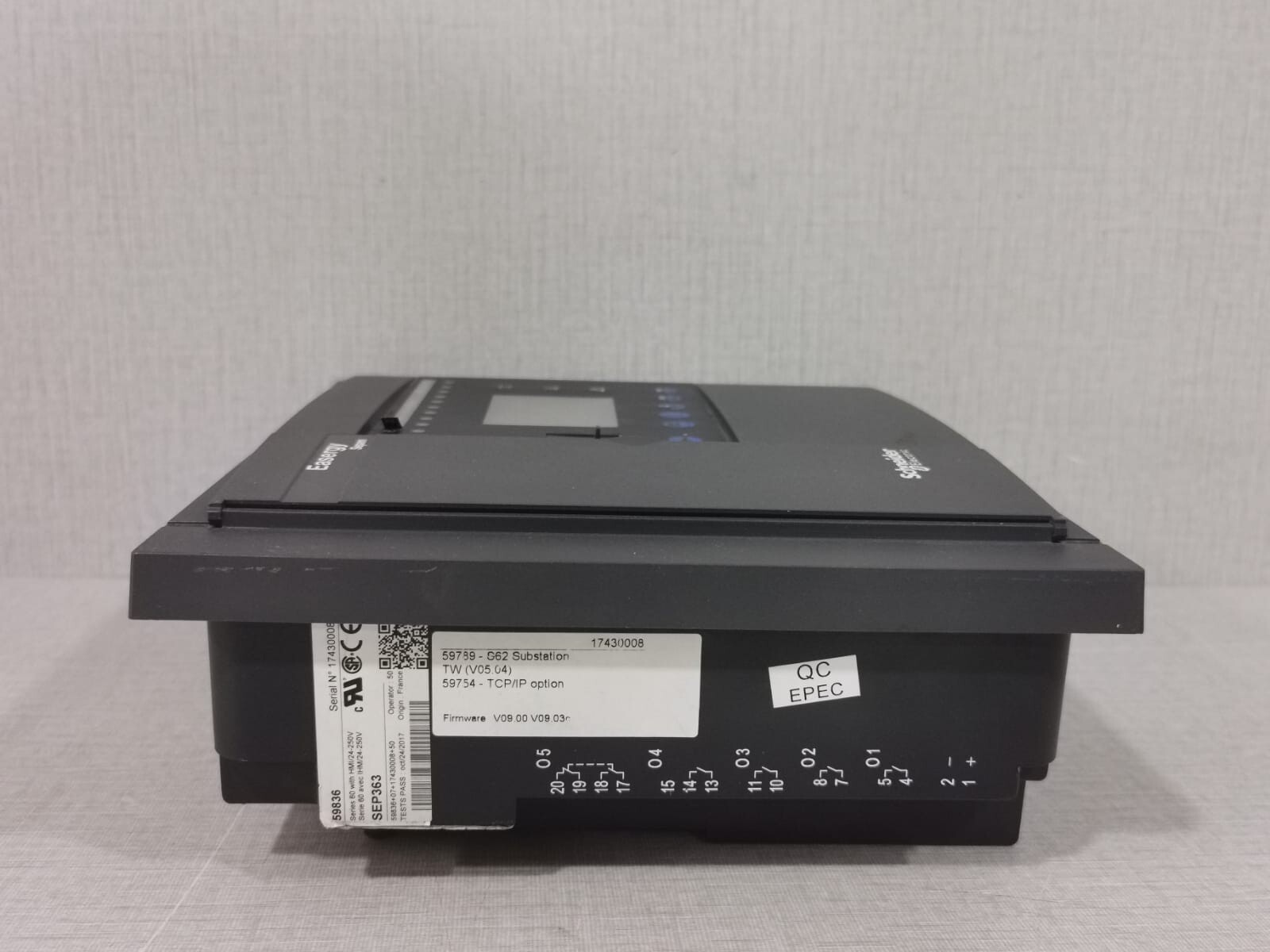 Schneider Electric 59836 SCHNEIDER ELECTRIC 59836 SEP363 EASERGY SEPAM SERIES 60 Digital Protection Relay 7
