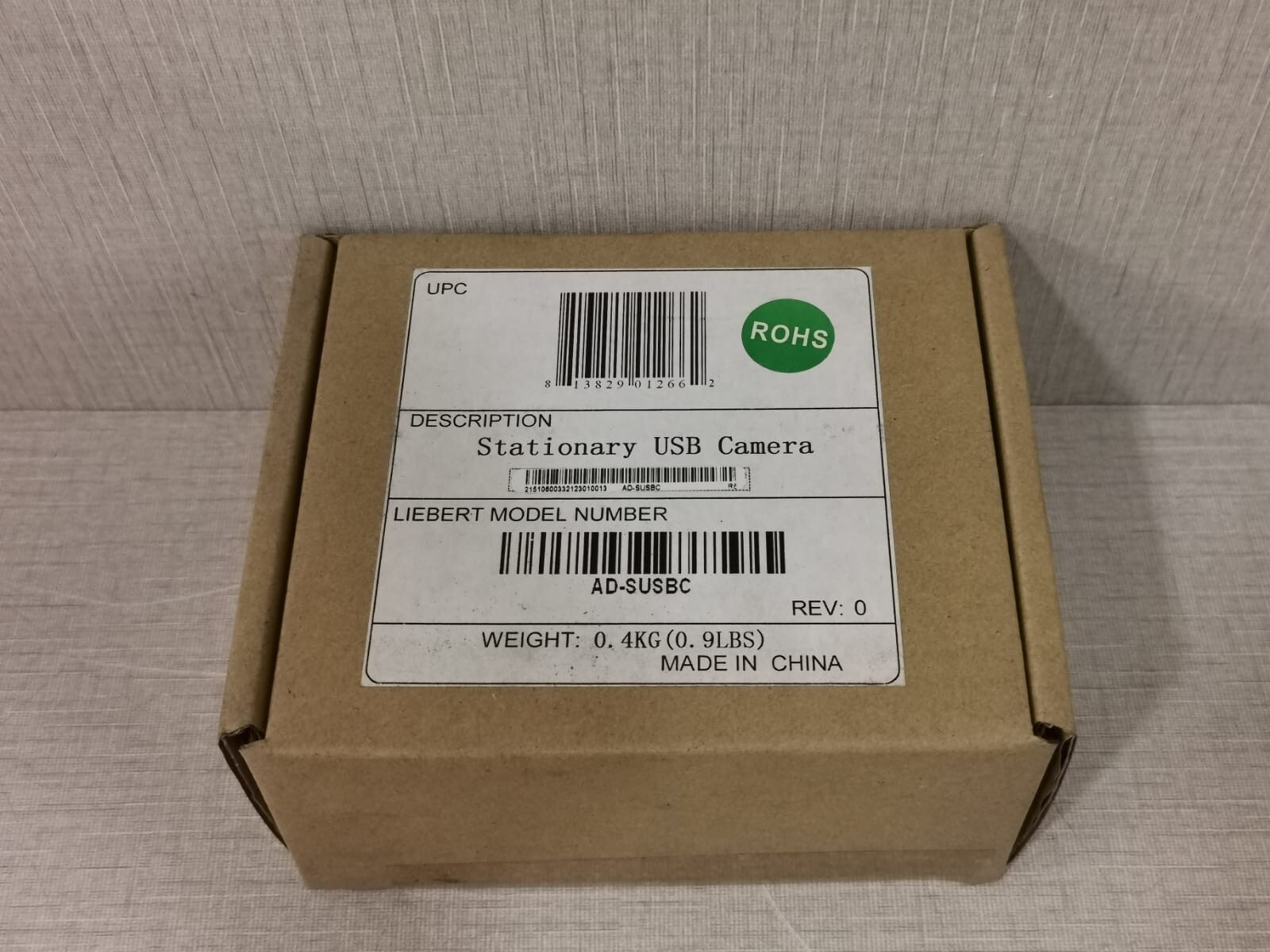 KINSTONE AD-SUSBC KINSTONE LIEBERT AD-SUSBC STATIONARY USB CAMERA REV: 0 10