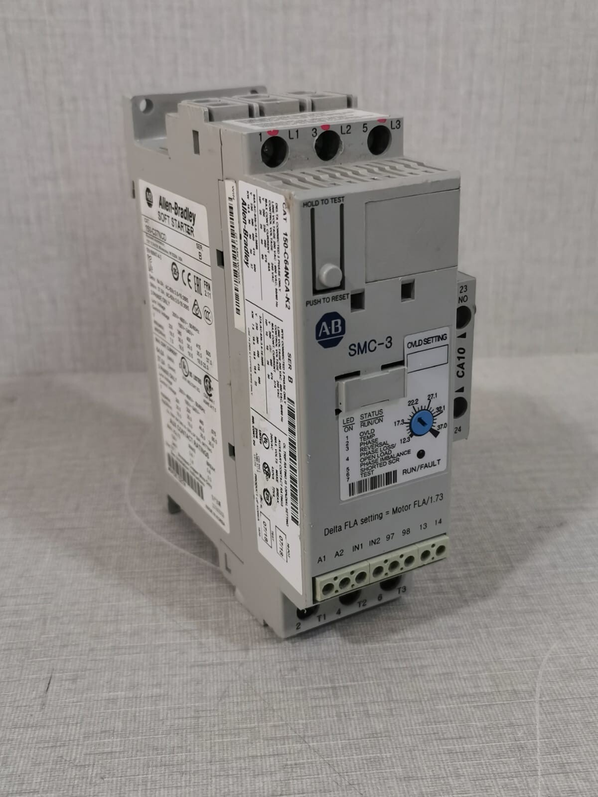 Allen Bradley 150-C37NCD Allen Bradley Soft Starter 150-C37NCD Smart Motor Controller Ser B. - 3 Phase 4