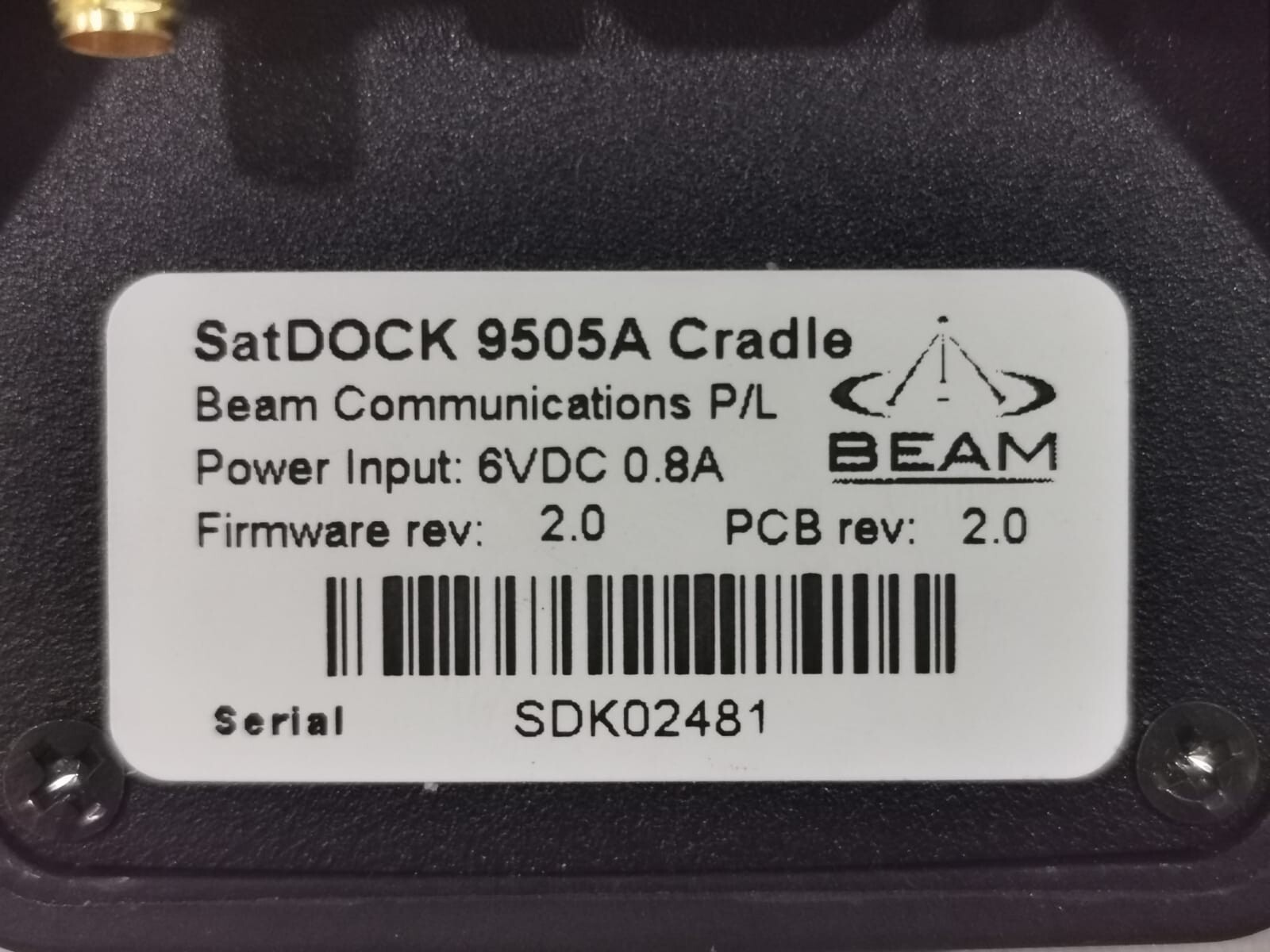 BEAM UNKNOWN BEAM SatDOCK 9505A Cradle Handsfree Vehicle Kit - Charging Station 8