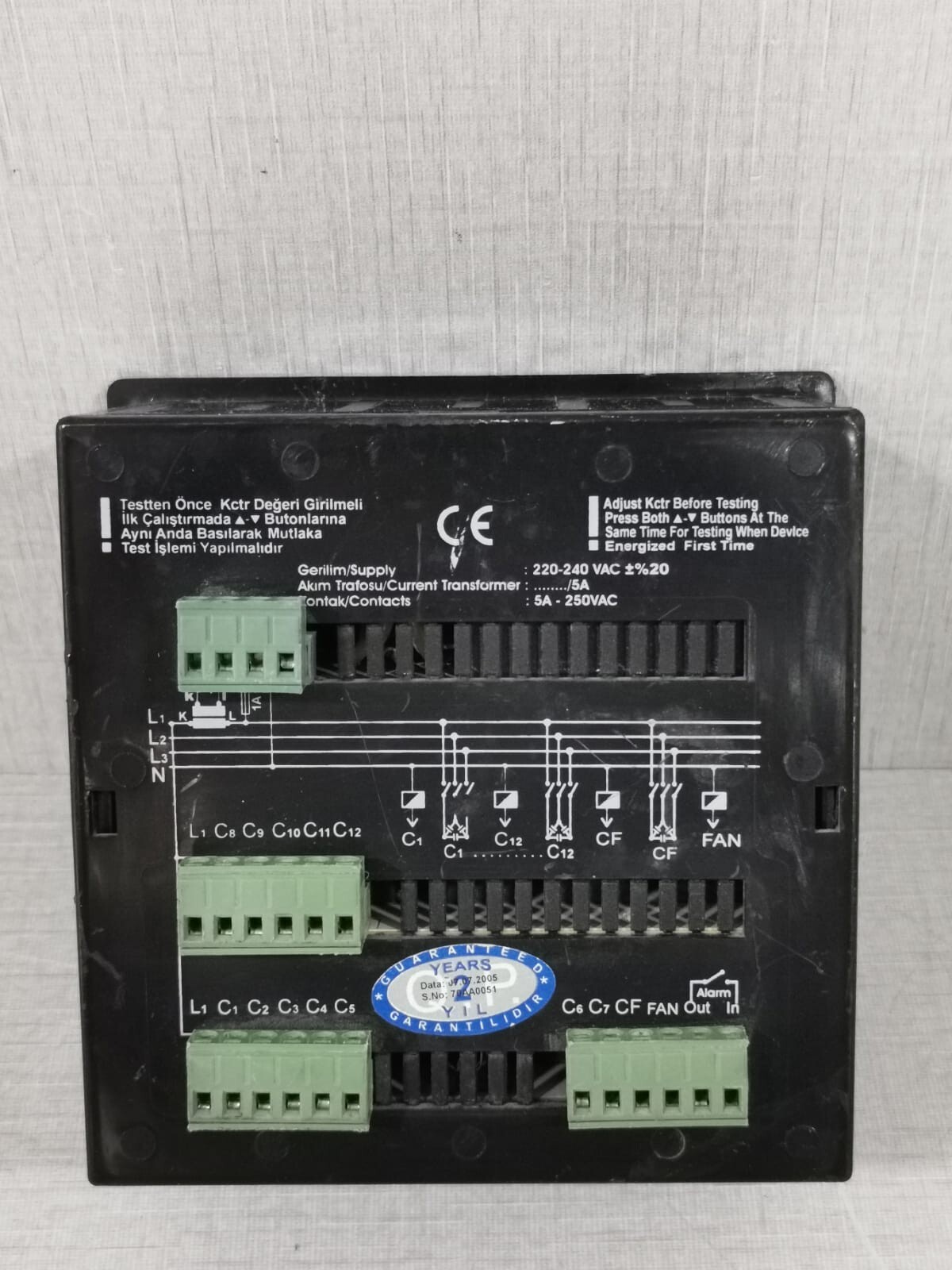 TIME Hi-Technology LTD. RKR-1T12C TIME Hi-Tech RKR-1T12C InterReactive Power Controller 7