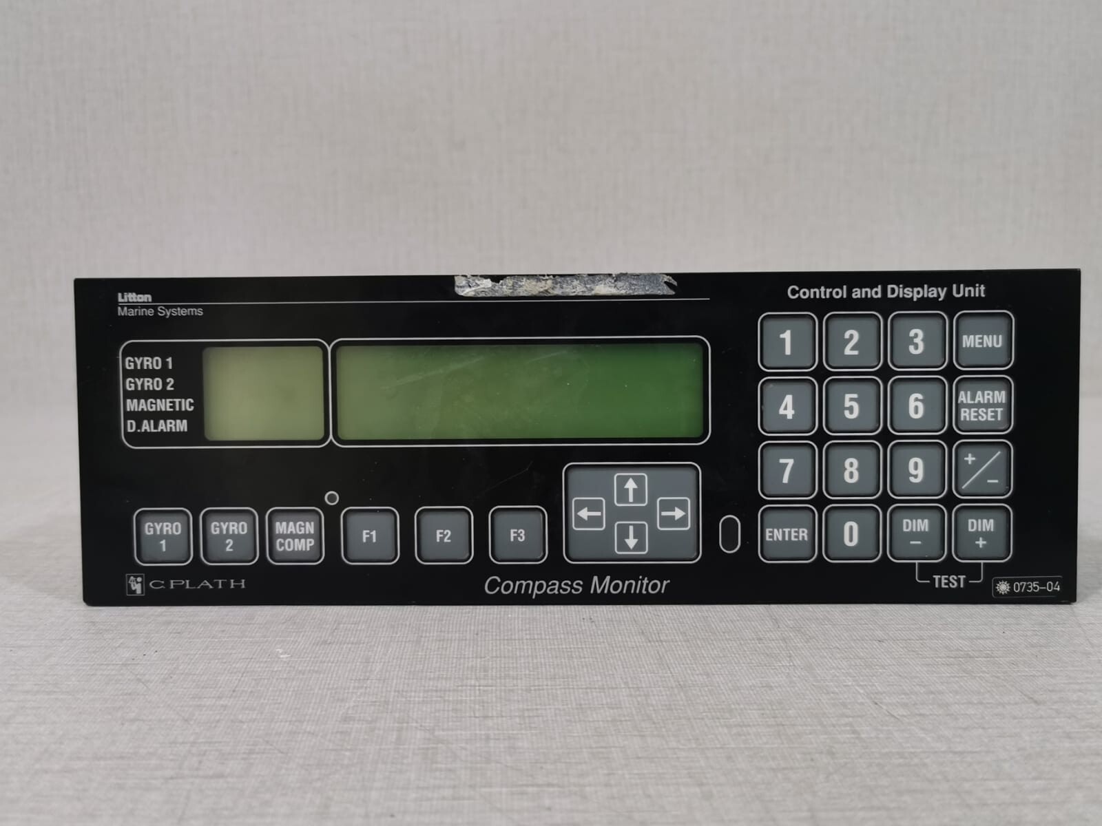 LITTON MARINE SYSTEMS 0419002 Litton 4923 Compass Monitor Control & Display Unit S/N: 0419002, Rev AG 5