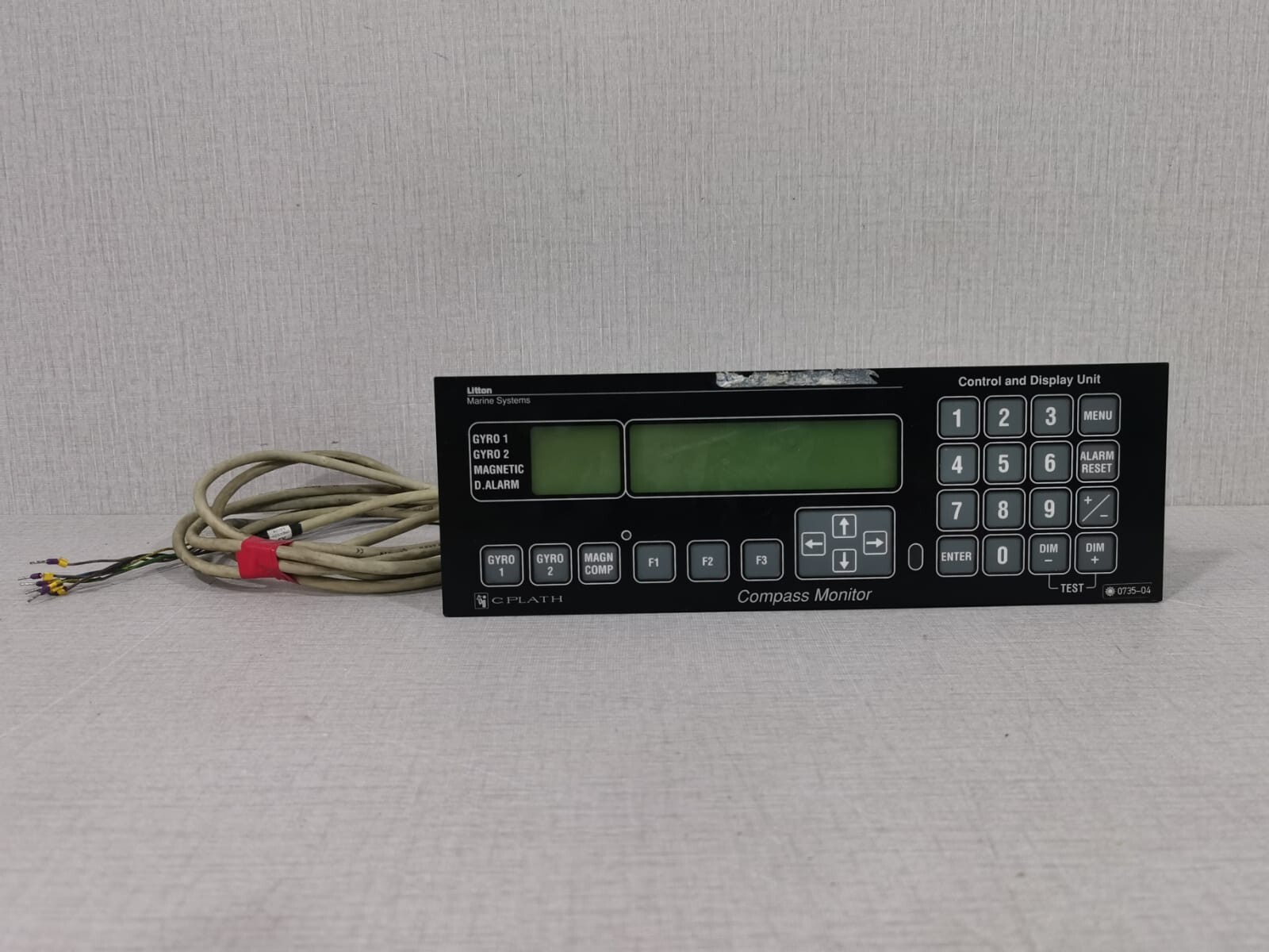 Litton 4923 Compass Monitor Control & Display Unit S/N: 0419002 , Rev AG