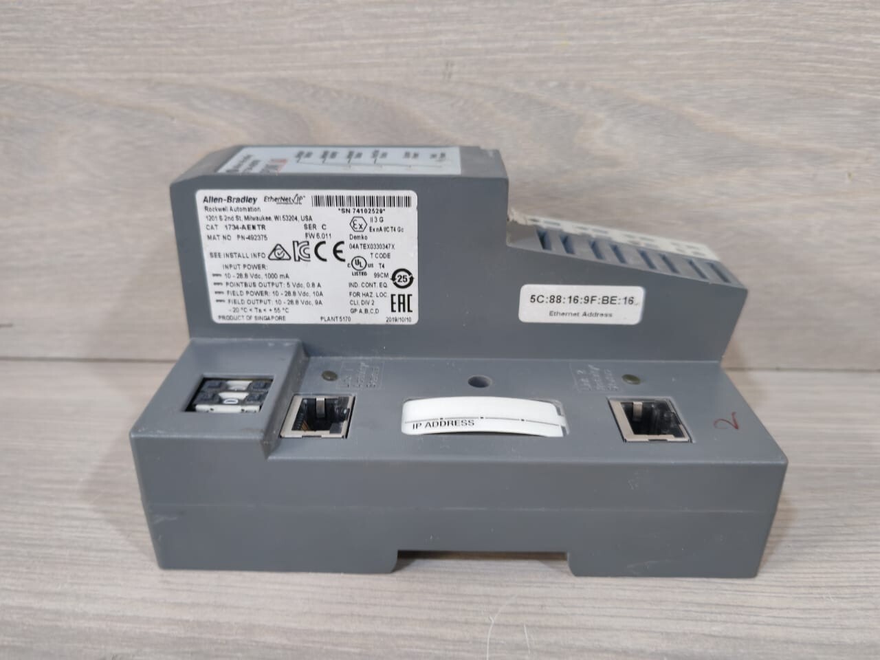 Allen-Bradley 1734-AENTR Allen Bradley 1734-AENTR Ethernet Adapter Module 7