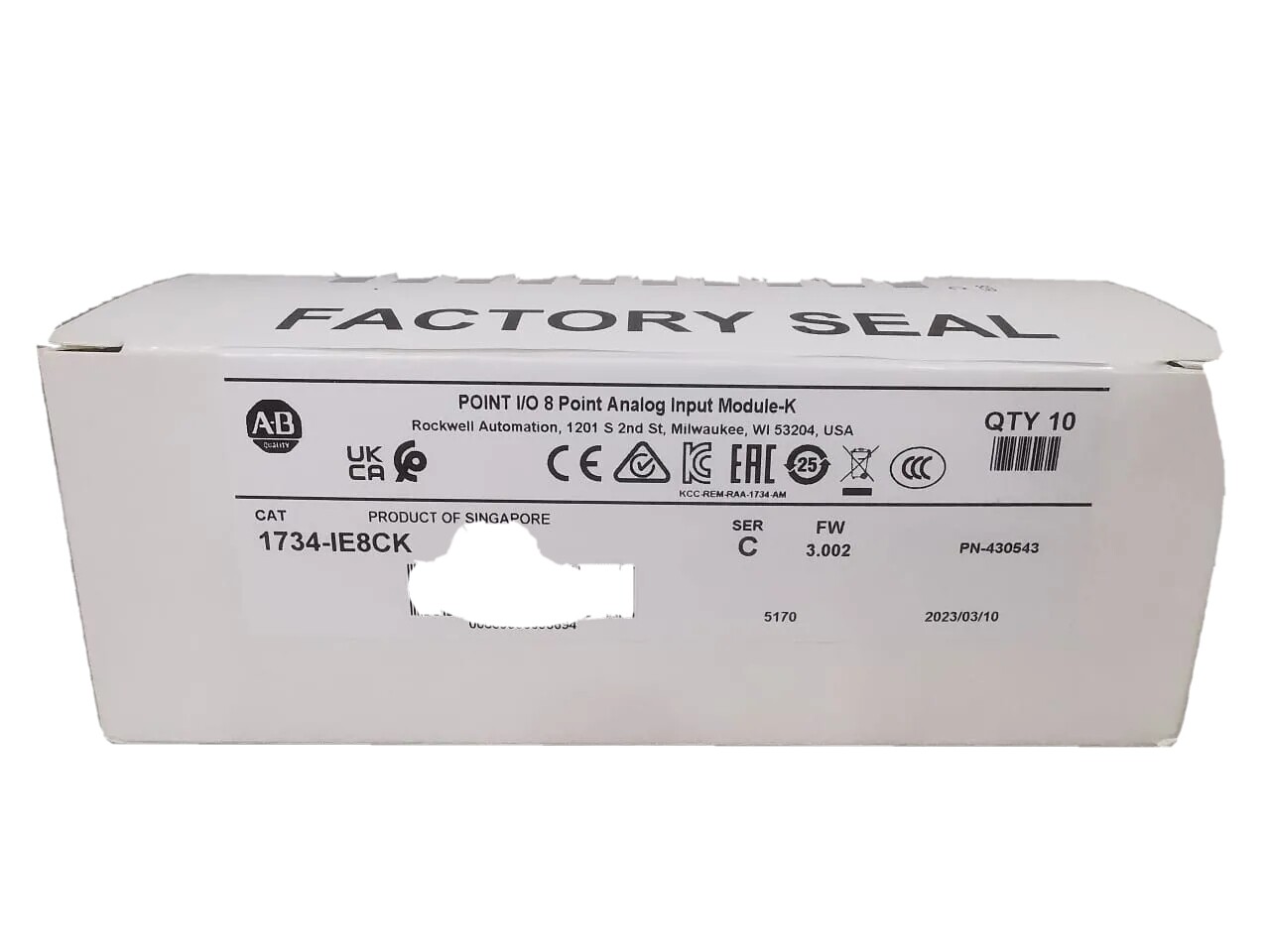 Allen-Bradley 1734-IE8CK Allen-Bradley 1734-IE8CK Ser C Point I/O 8 Point Analog Input Module-K 3
