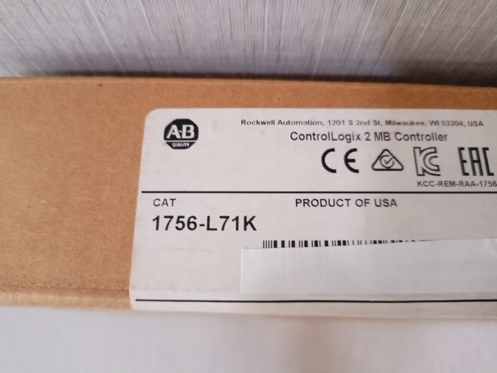 Allen-Bradley 1756-L71K ALLEN-BRADLEY 1756-L71K SER B ControlLogix 2 MB Controller 4