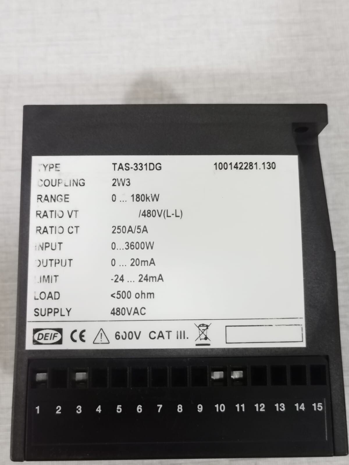DEIF TAS-331DG DEIF TAS-331DG SELECTABLE TRANSDUCER 2W3 3