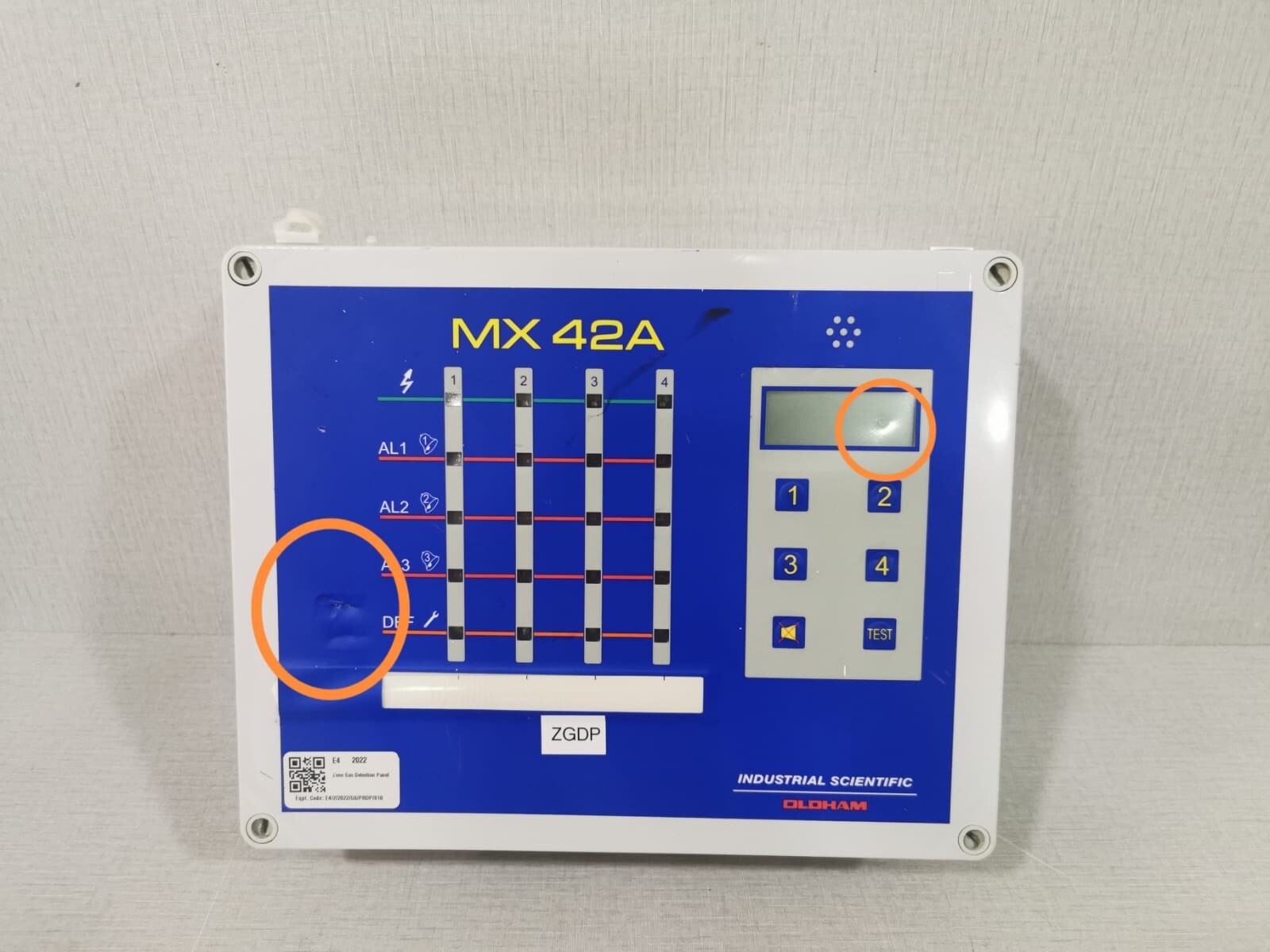Oldham MX42 OLDHAM CENTRALE DETECTION MX42 A CONTROL UNIT- 4 CHANNEL 2
