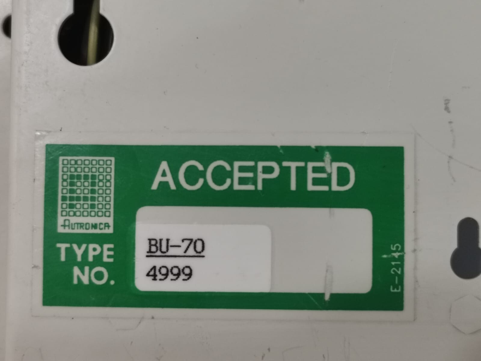 AUTRONICA BU-70 AUTRONICA BU-70 FIRE ALARM CONTROL PANEL WITH DAMAGED SCREEN 5