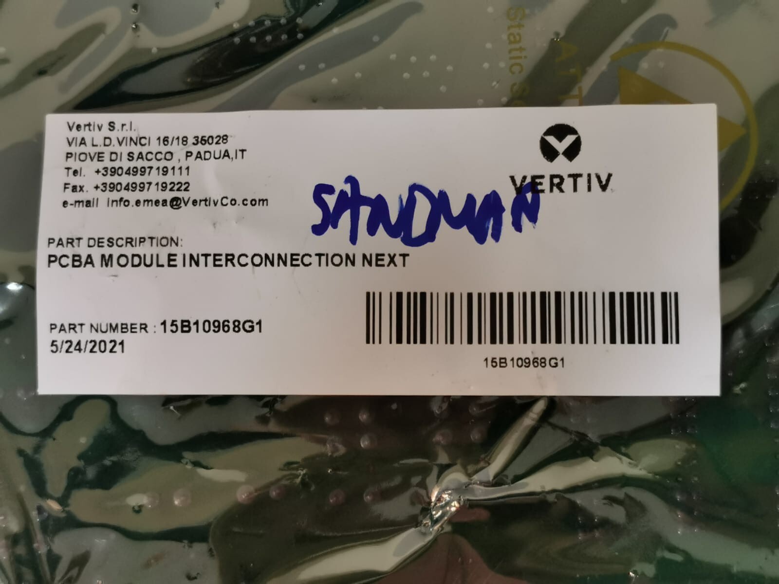 Emerson 15B10968G1 VERTIV 15B10968G1 PCBA Module Interconnection Next Rev. 10 9