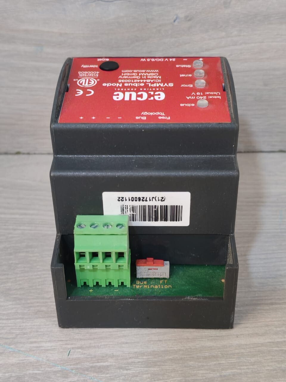 E:CUE Lighting Control AB444210035  SYMPL e:BUS NODE E:CUE IC: AB444210035 SYMPL e:BUS NODE 3