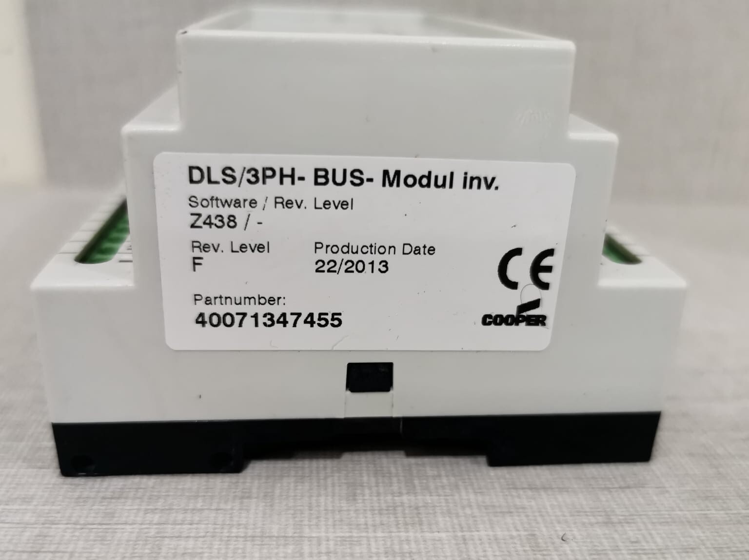 Cooper Crouse-Hinds Z438 COOPER DLS/3PH-BUS-Modul Inv. 400 71 347 455 Z438 REV.F W/o Label on Top 4
