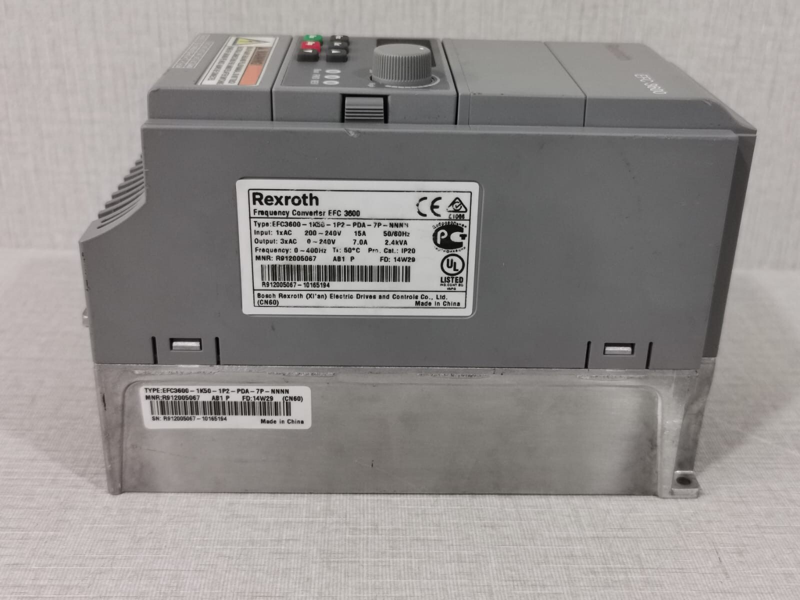 Bosch Rexroth EFC-3600 REXROTH EFC3600-1K50-1P2-PDA-7P-NNNN Frequency Converter EFC 3600 10