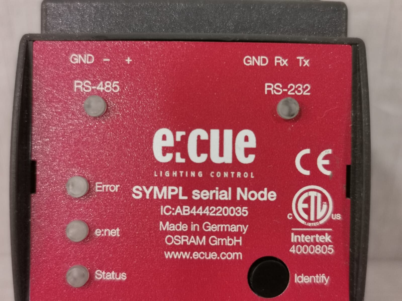 UNKNOWN AB444220035 E:CUE IC:AB444220035 SYMPL SERIAL NODE 3