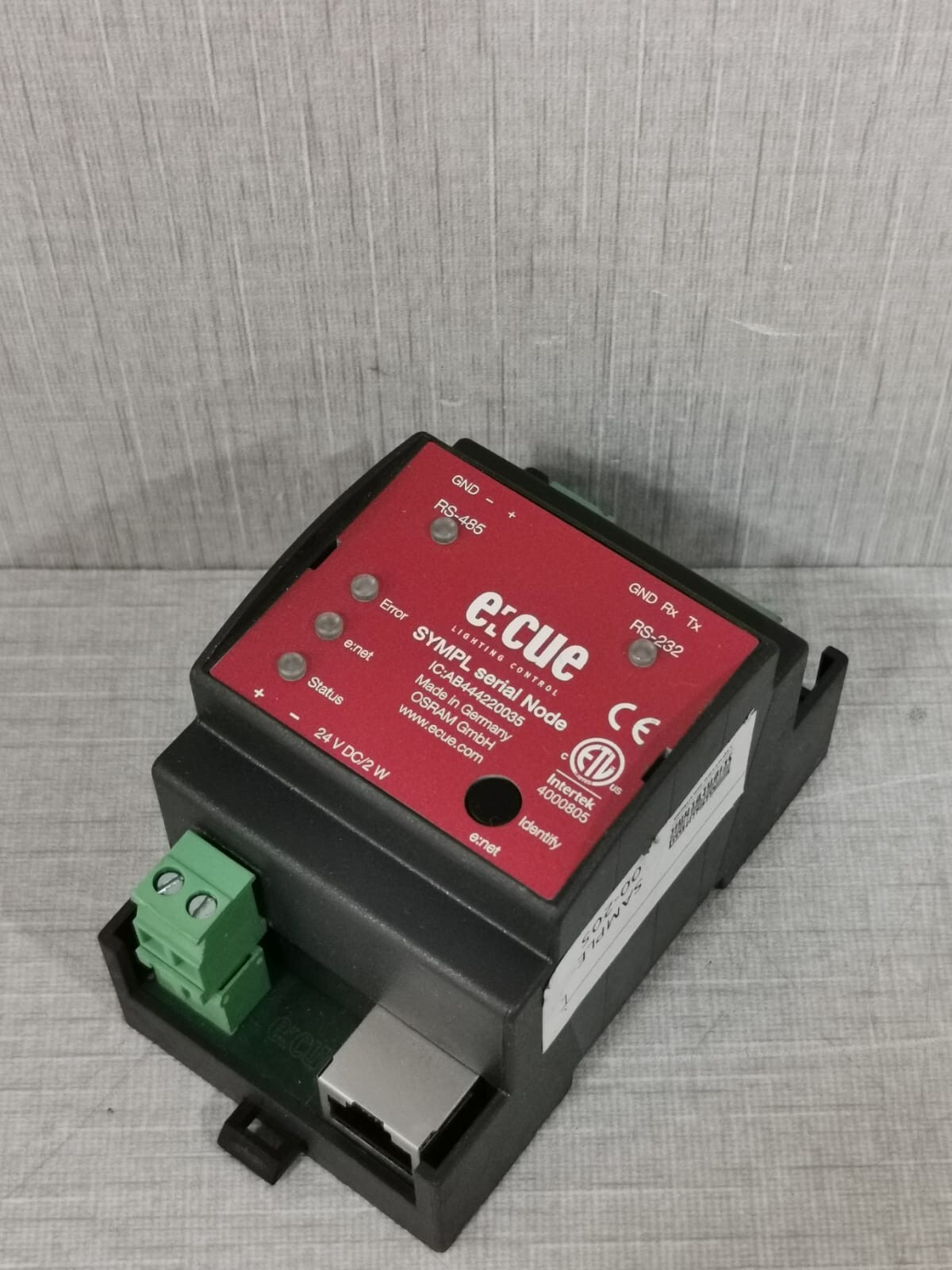UNKNOWN AB444220035 E:CUE IC:AB444220035 SYMPL SERIAL NODE 9