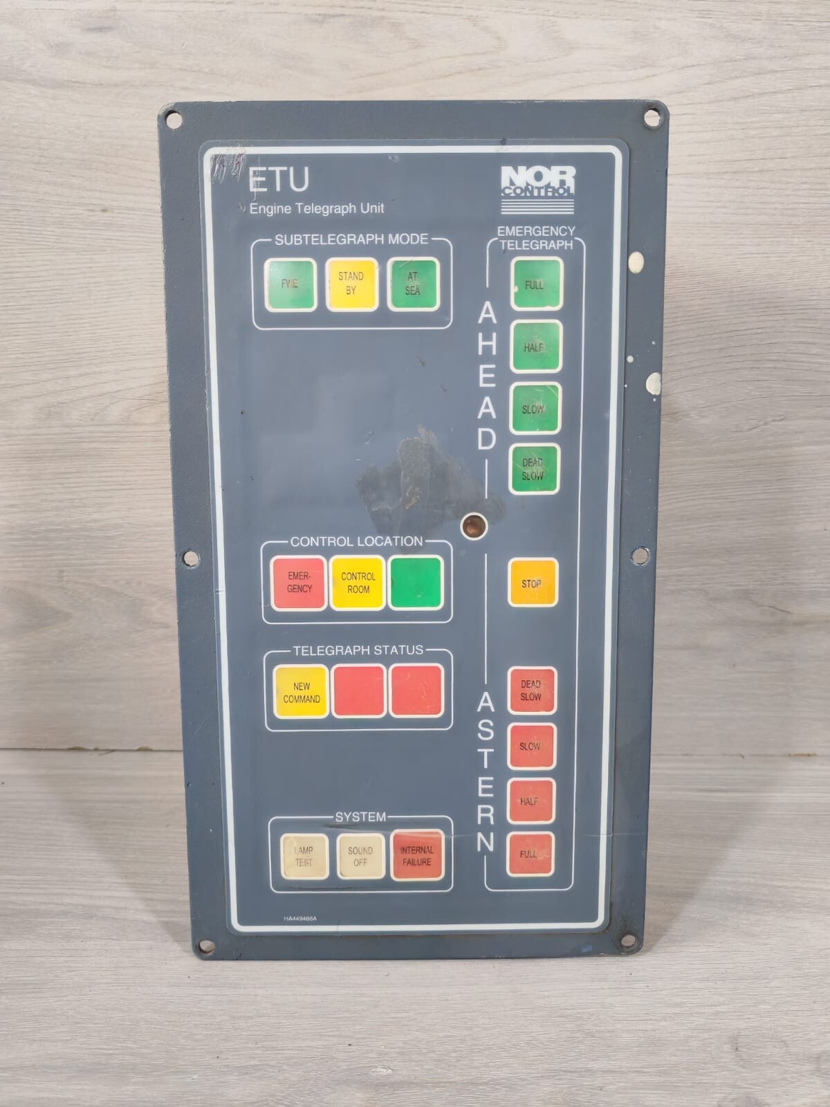 KONGSBERG NorControl ETU 001 820001 Engine Telegraph Unit / Part No: 8200011 6