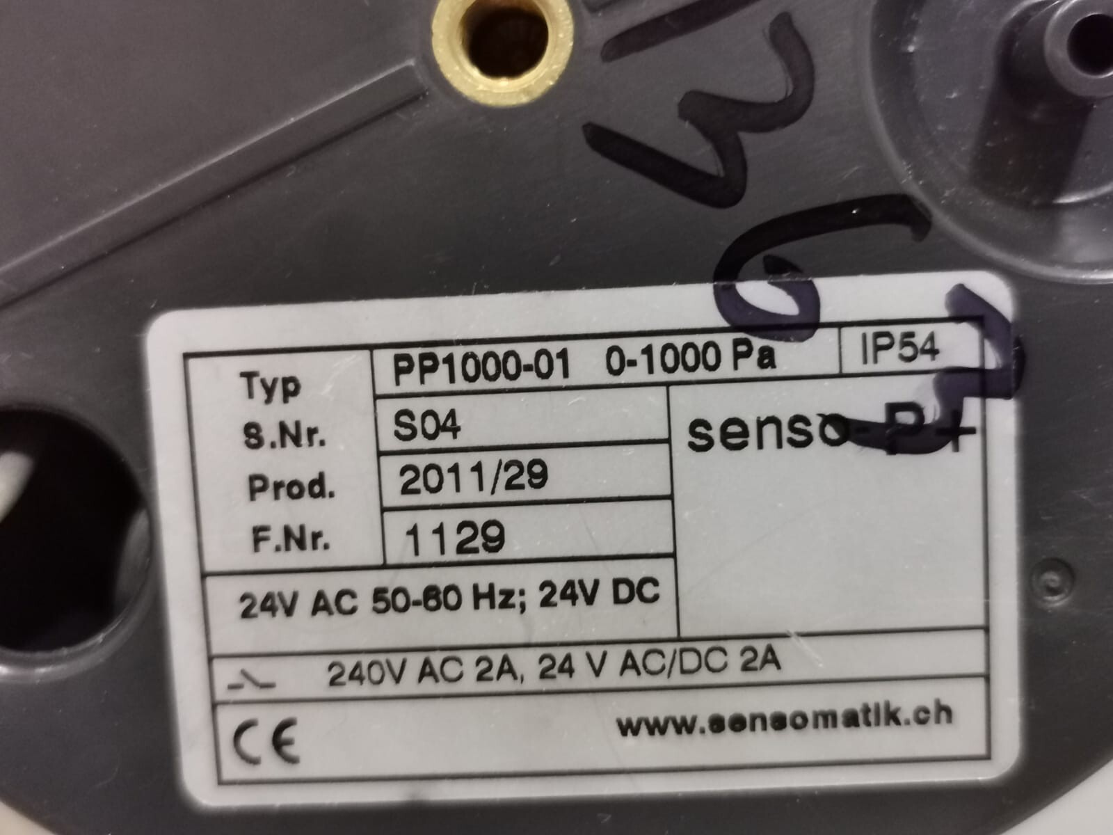 Sensomatik PP1000-01 Sensomatik PP1000-01 0-1000 Pa Differential Pressure Indicator 2