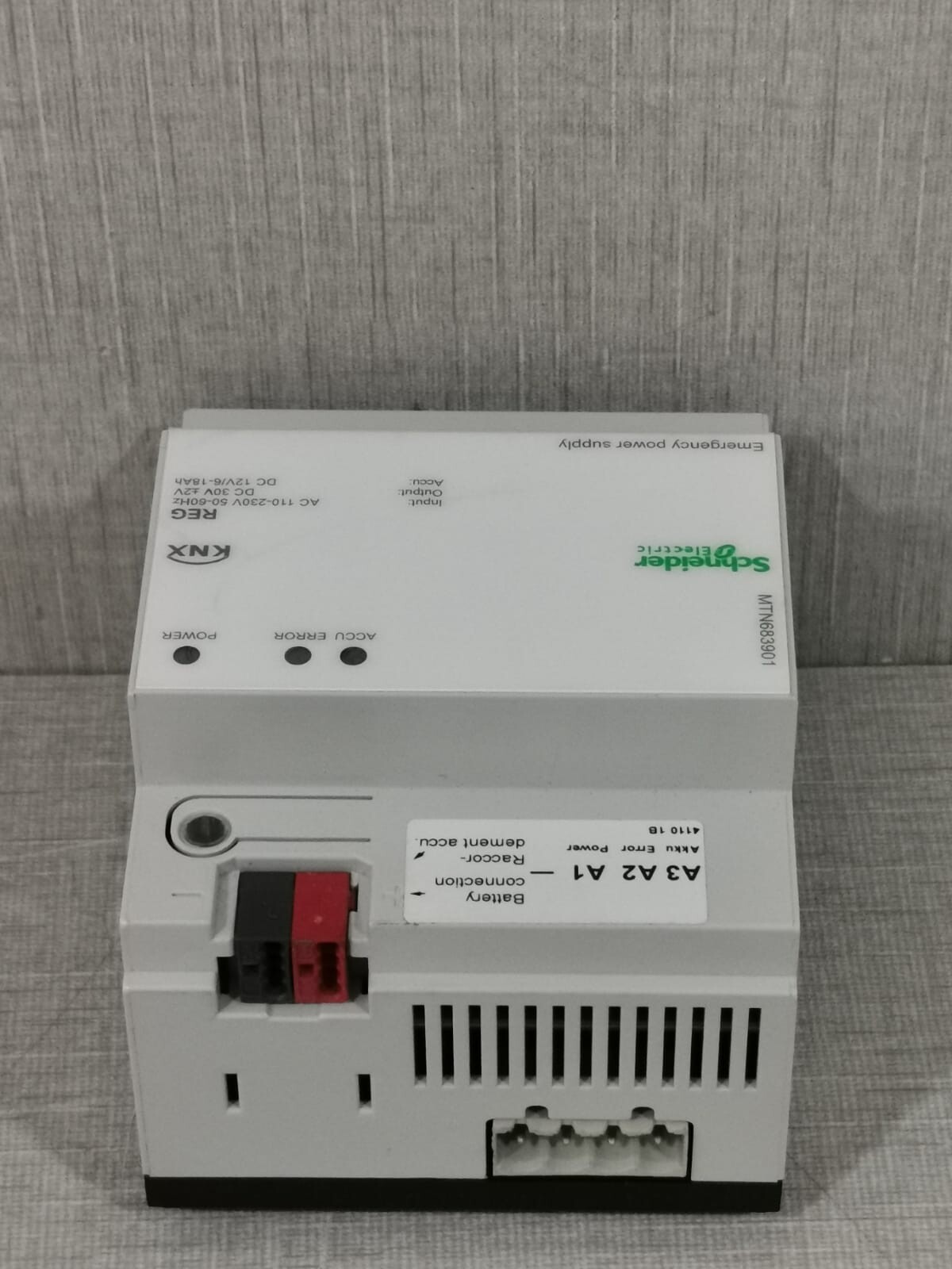 Schneider Electric AC-110 SCHNEIDER ELECTRIC MTN683901 REG AC 110-230V 50-60Hz EMERGENCY POWER SUPPLY 4