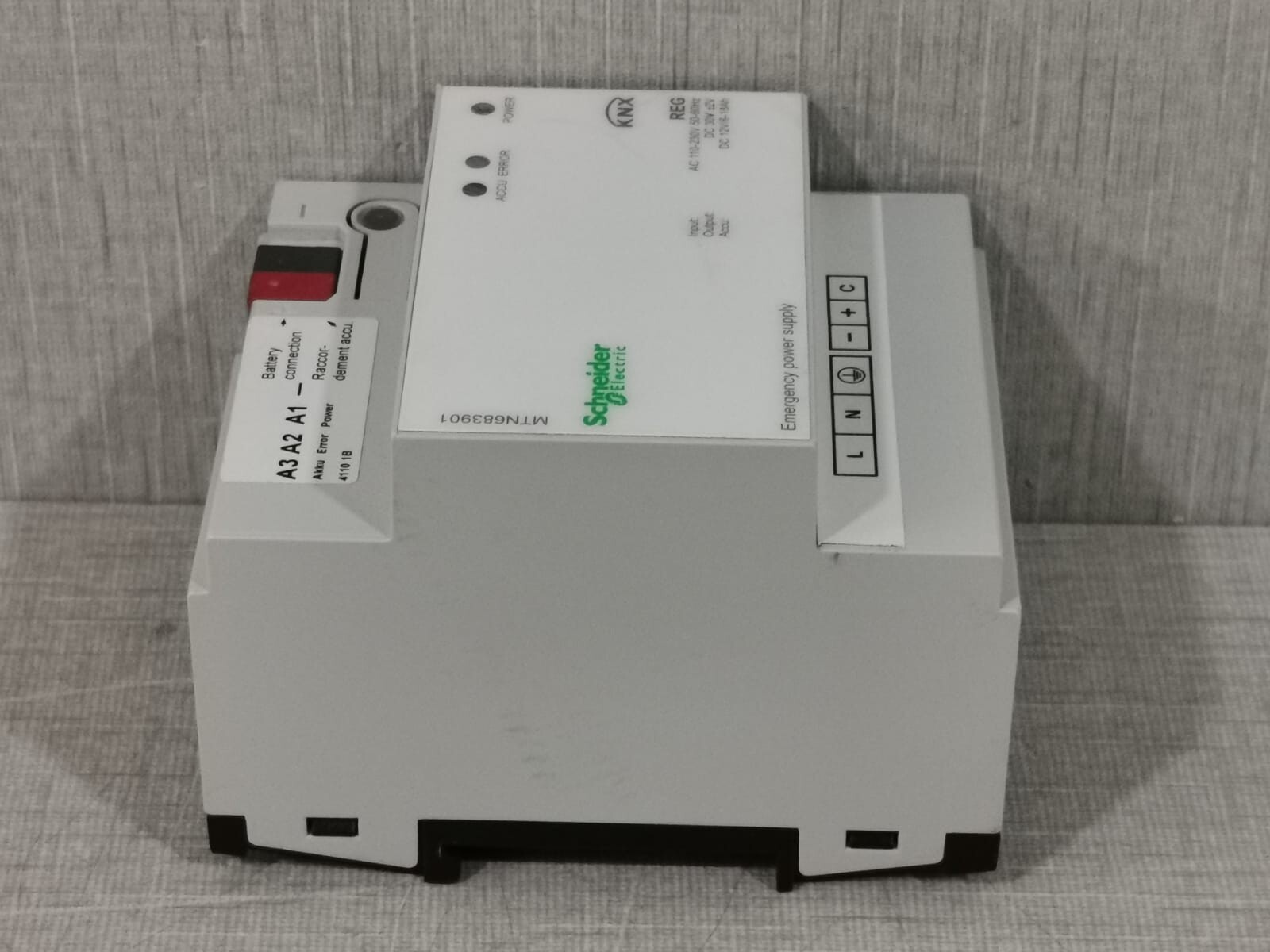 Schneider Electric AC-110 SCHNEIDER ELECTRIC MTN683901 REG AC 110-230V 50-60Hz EMERGENCY POWER SUPPLY 6